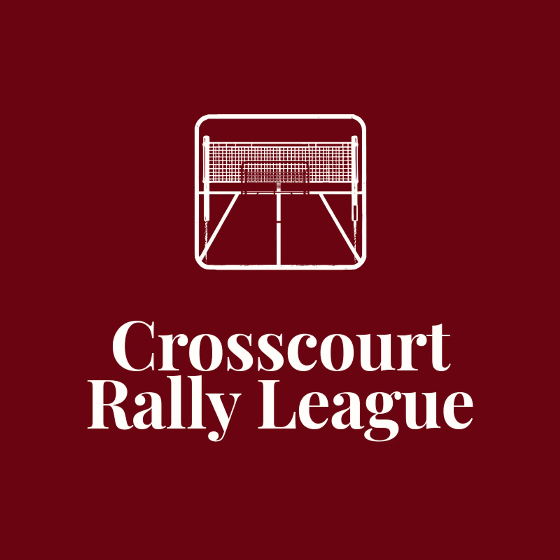 Crosscourt Rally League logo for badminton