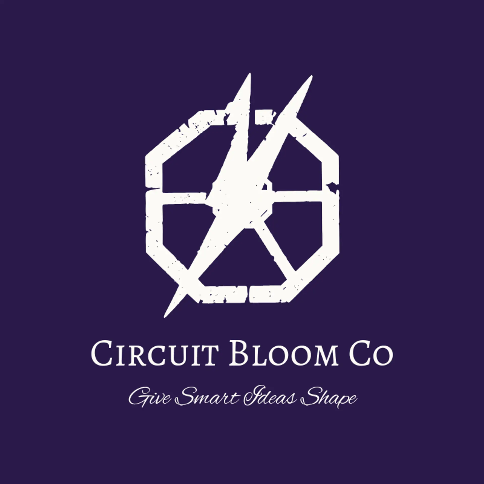 Circuit Bloom Co logo for hexagon