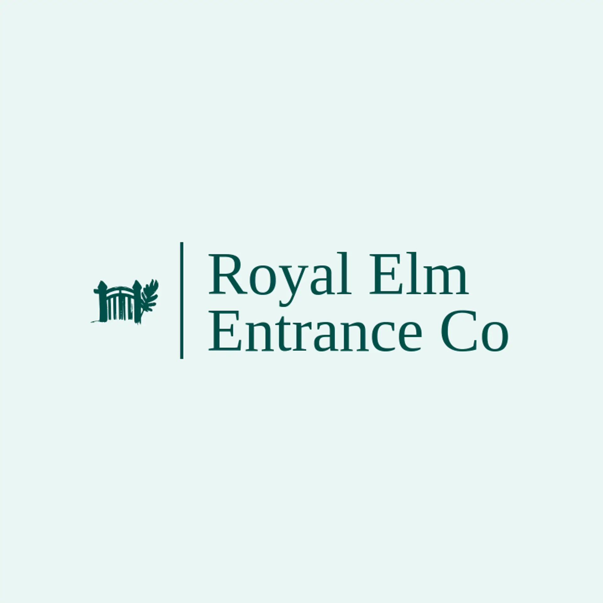 Royal Elm Entrance Co logo for gate
