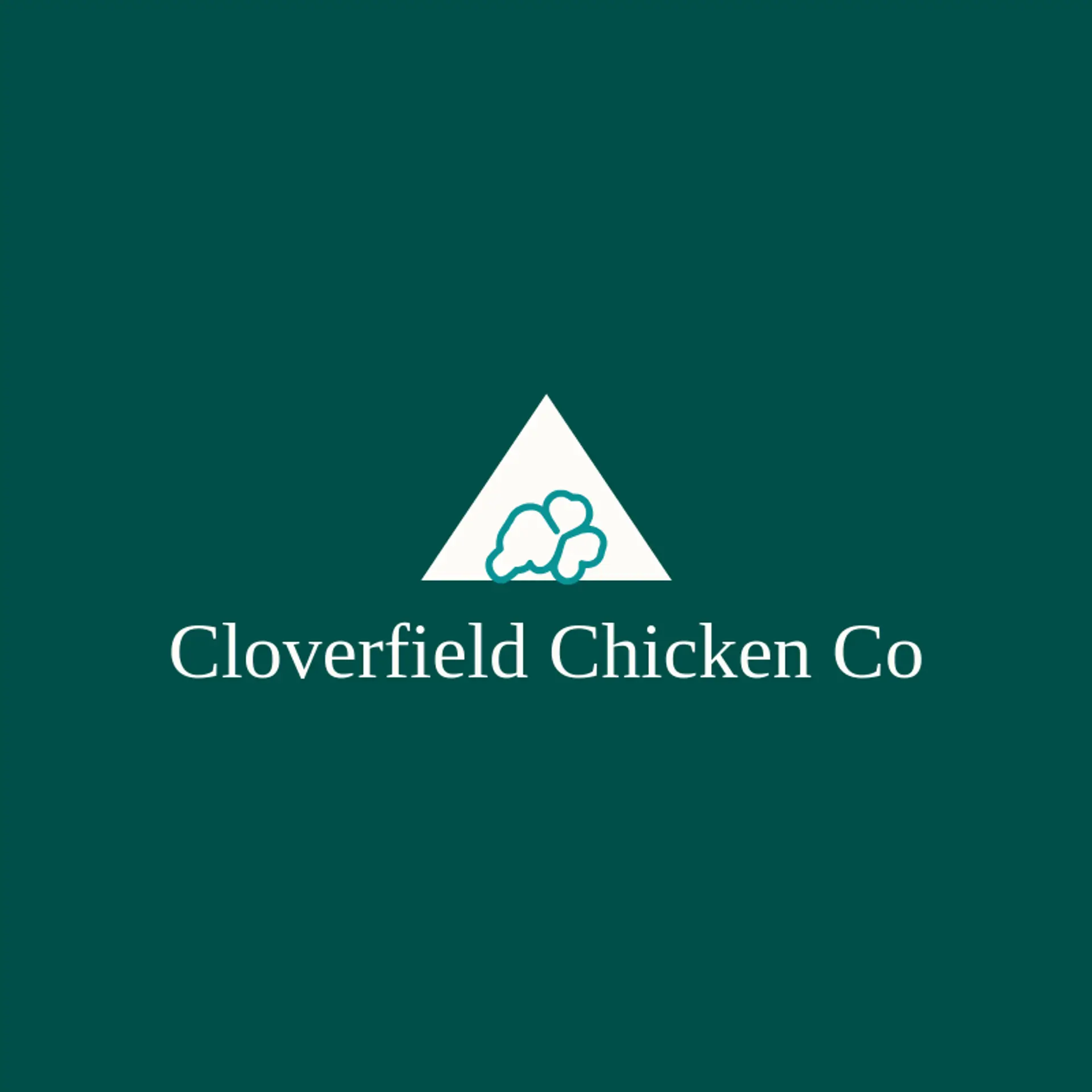 Cloverfield Chicken Co logo for fried chicken