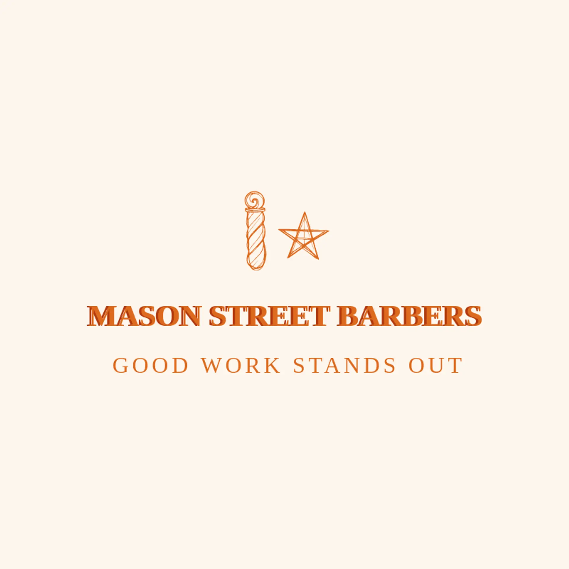 Mason Street Barbers logo for barber pole