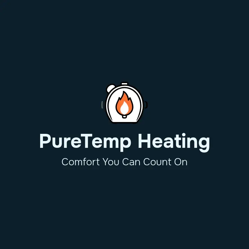 The HVAC name PureTemp Heating as a branded logo with a color icon