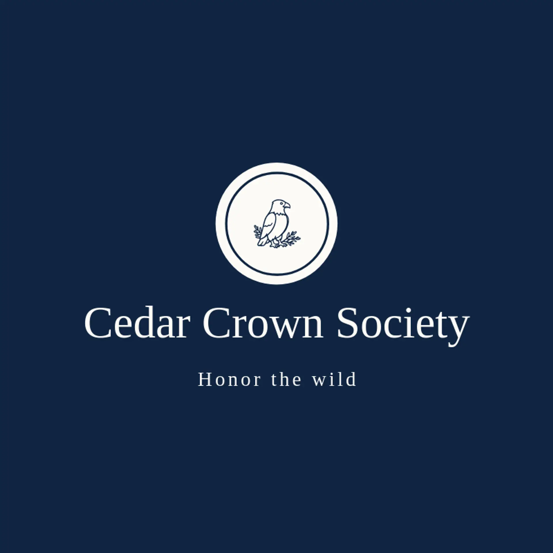 Cedar Crown Society logo for bald eagle