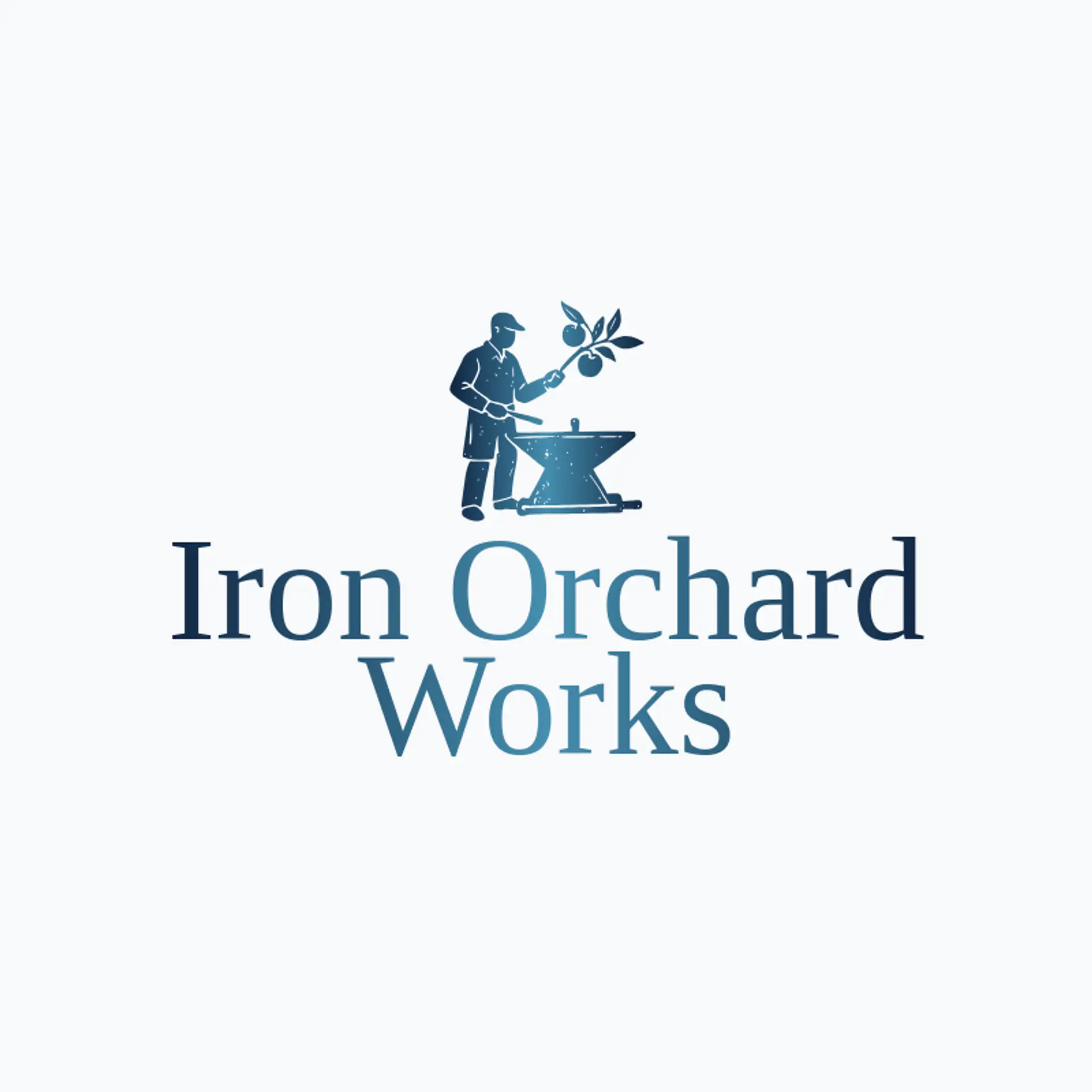Iron Orchard Works logo for blacksmith