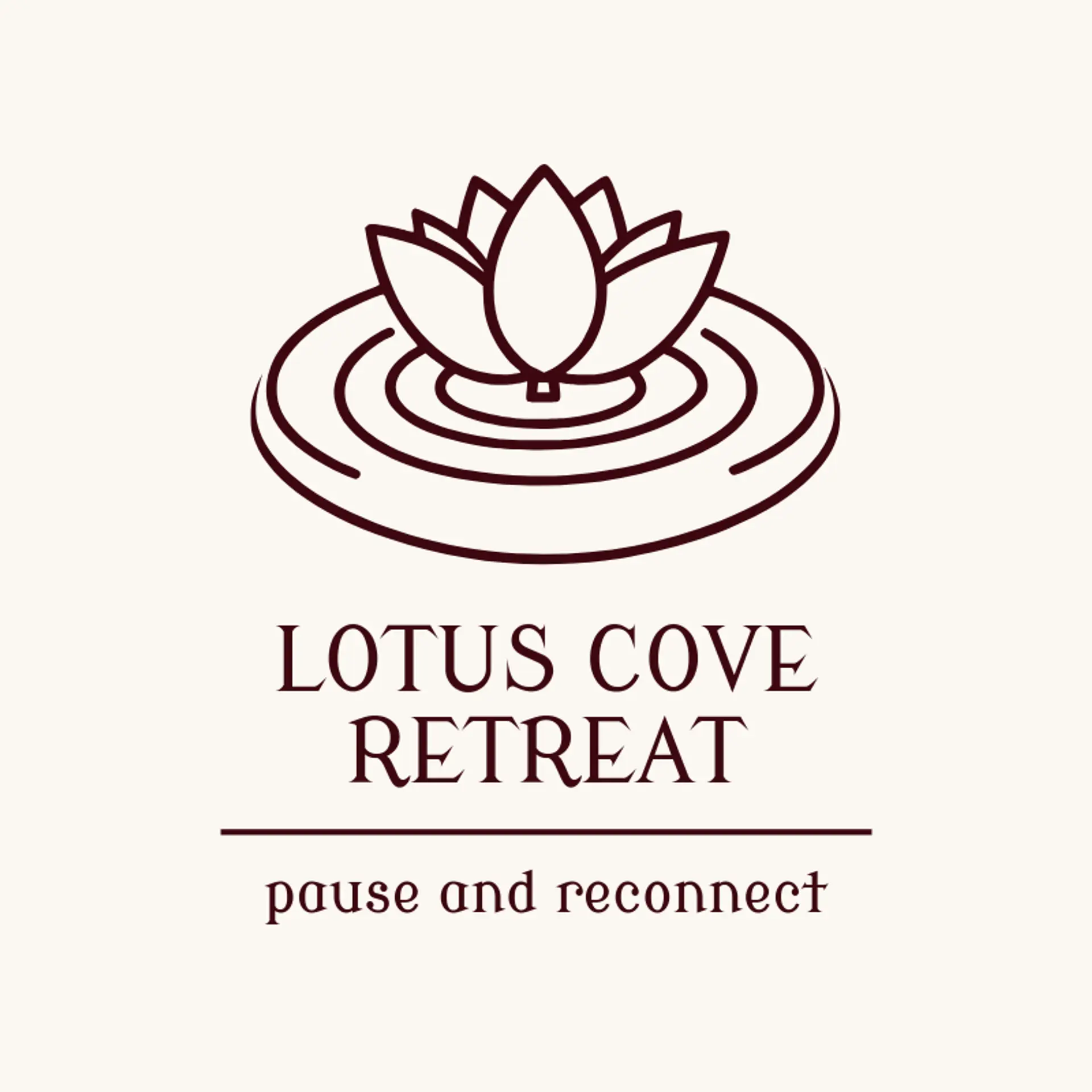Lotus Cove Retreat logo for lotus