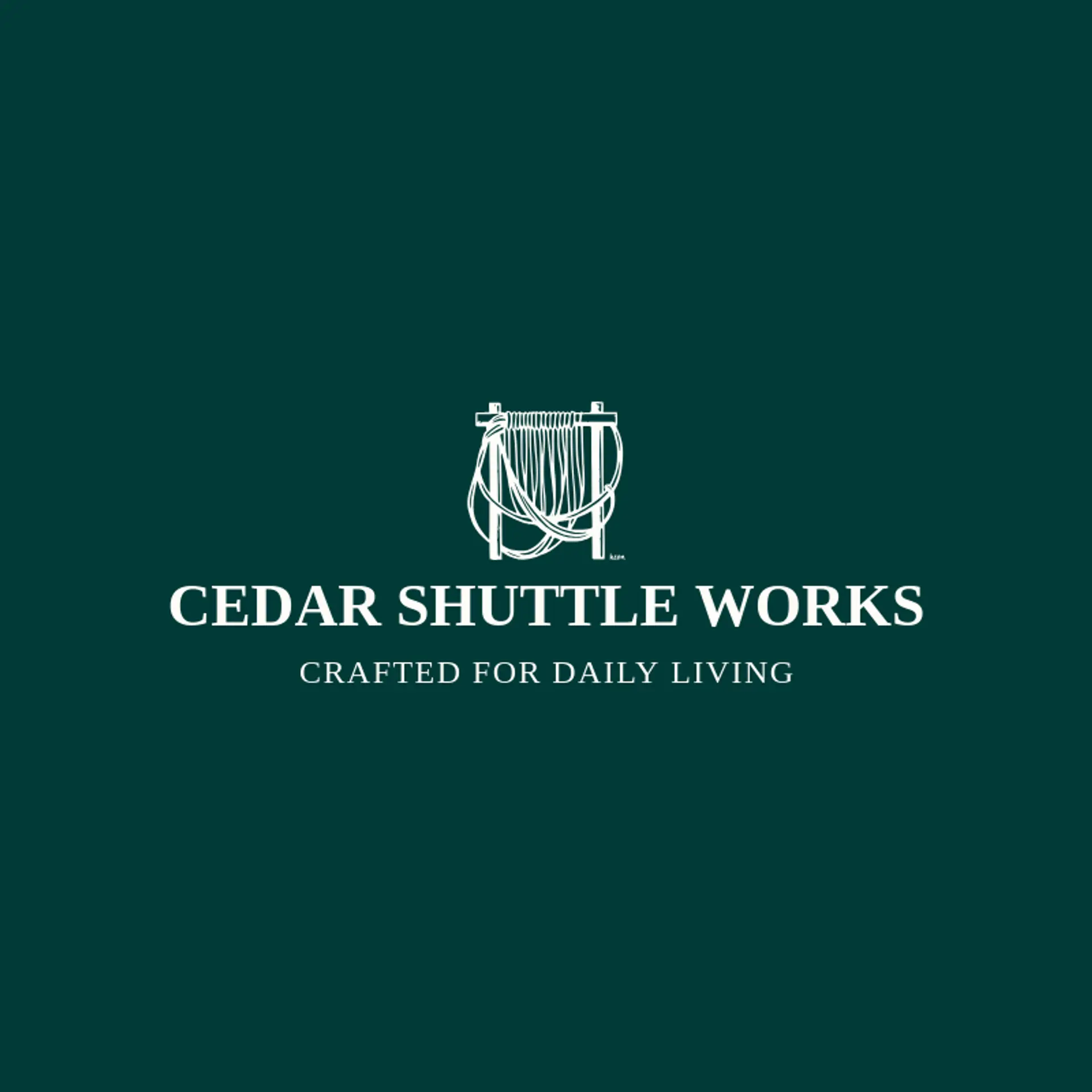 Cedar Shuttle Works logo for loom