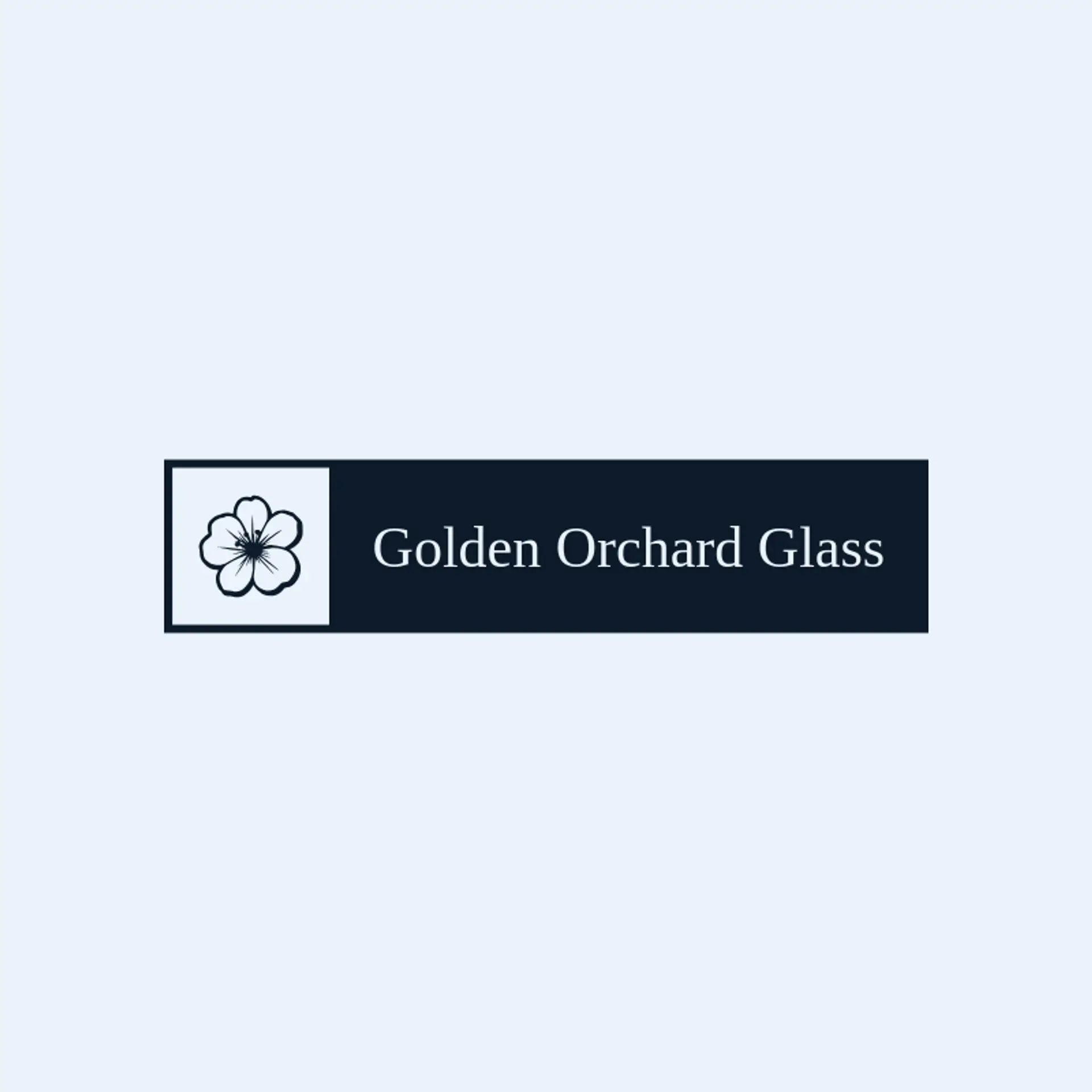 Golden Orchard Glass logo for stained glass