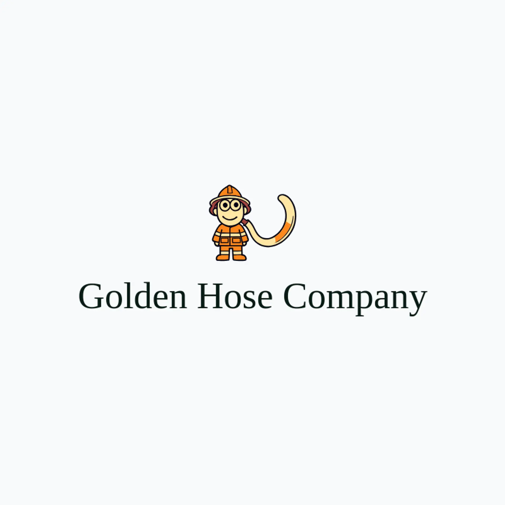 Golden Hose Company logo for fireman