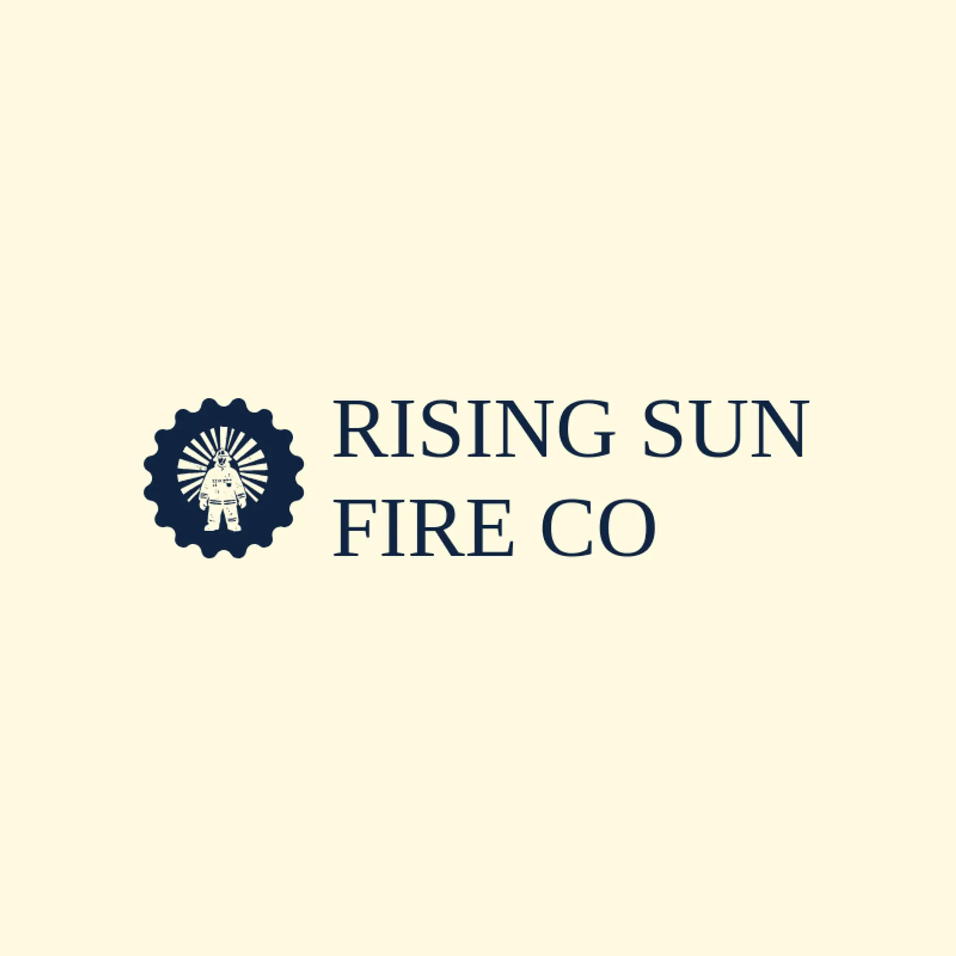Rising Sun Fire Co logo for fireman