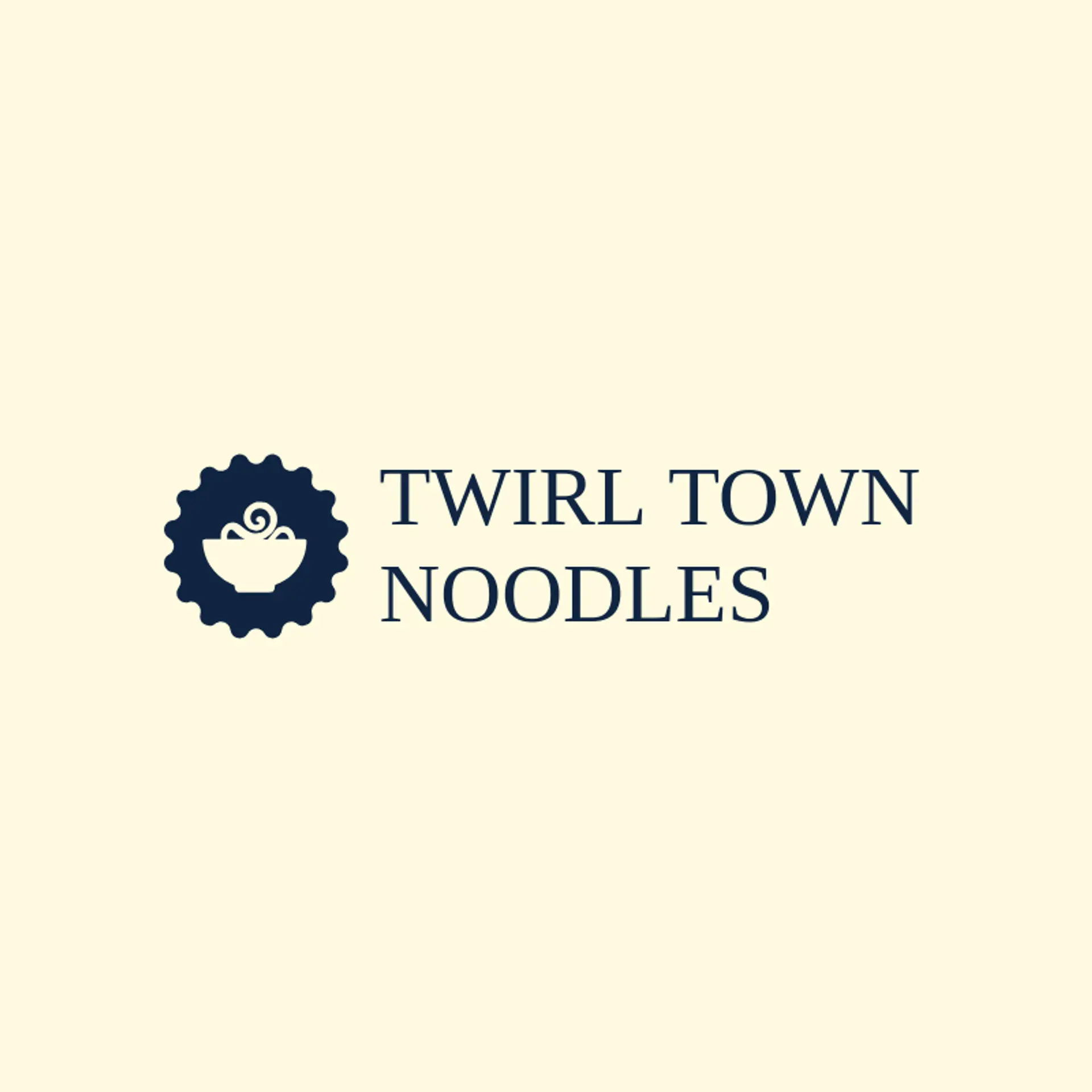 Twirl Town Noodles logo for noodle