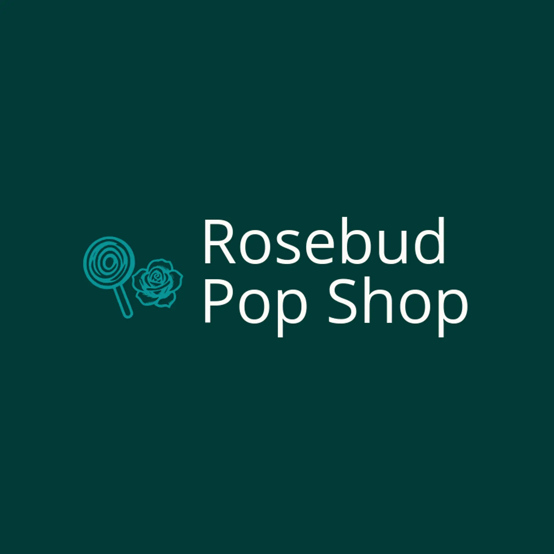 Rosebud Pop Shop logo for lollipop