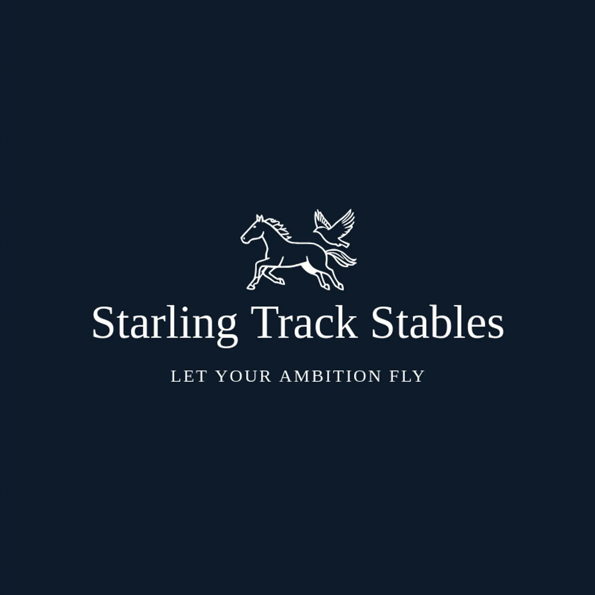 Starling Track Stables logo for horse racing