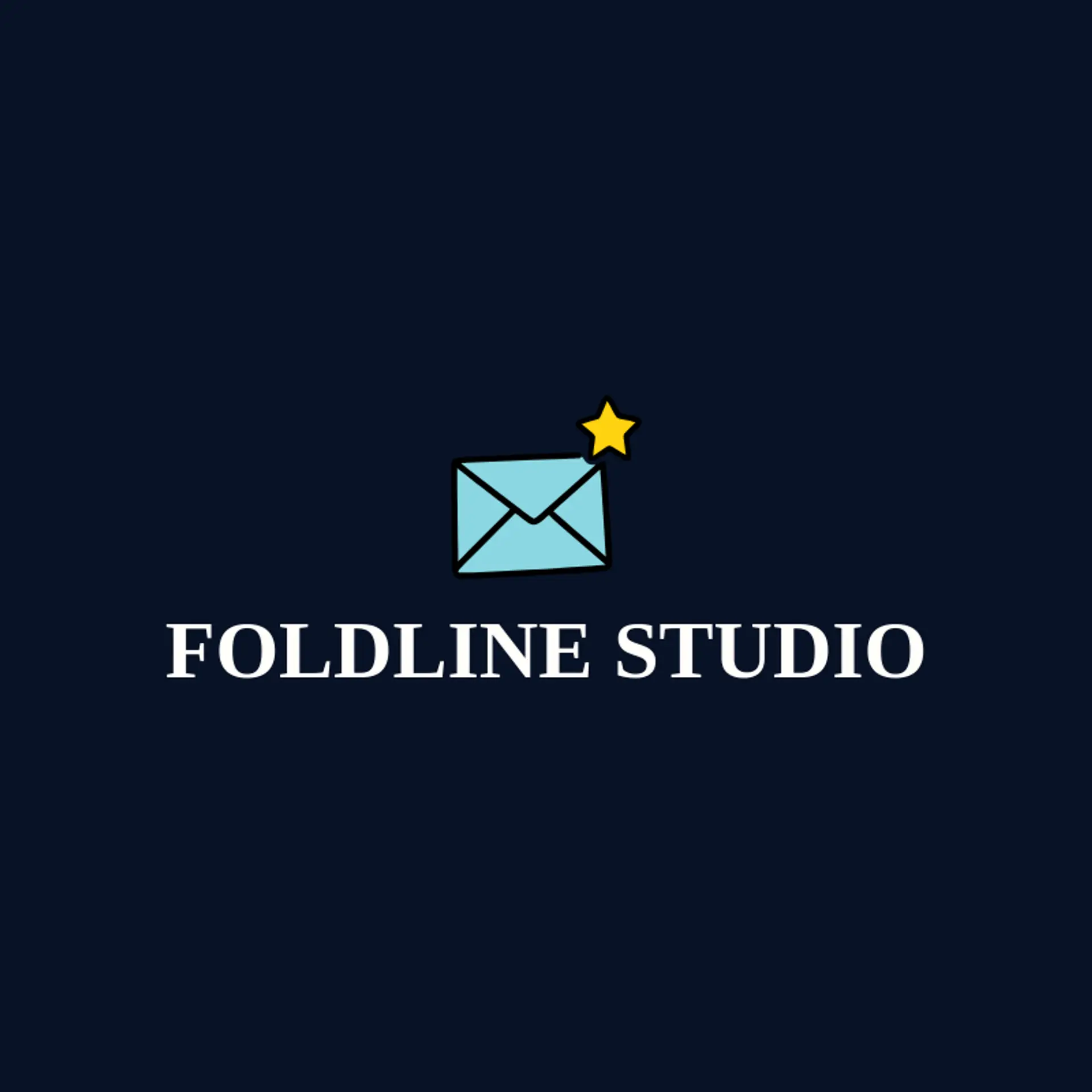 Foldline Studio logo for envelope
