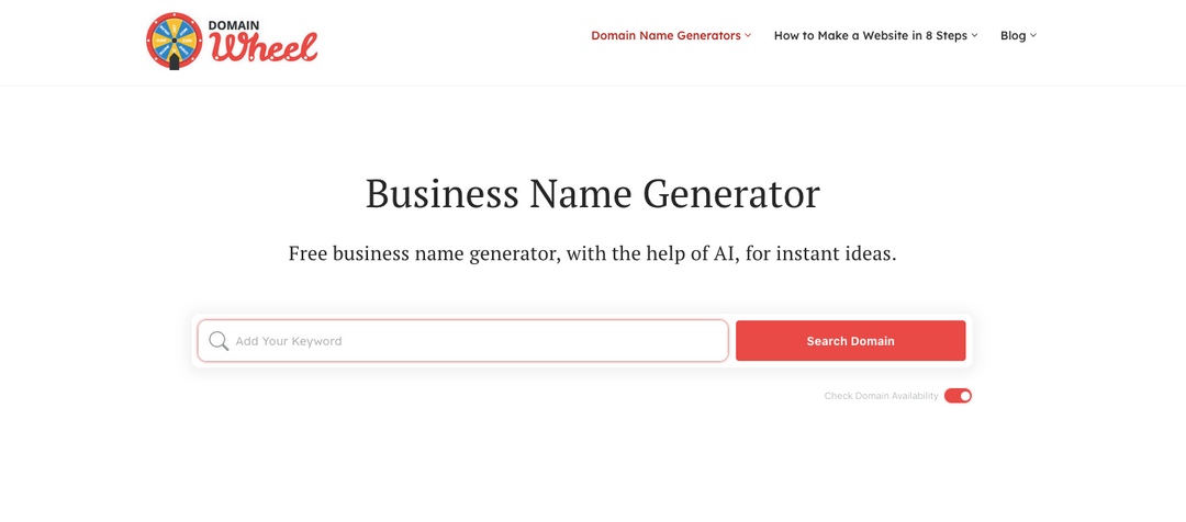 Domain Wheel business name generator