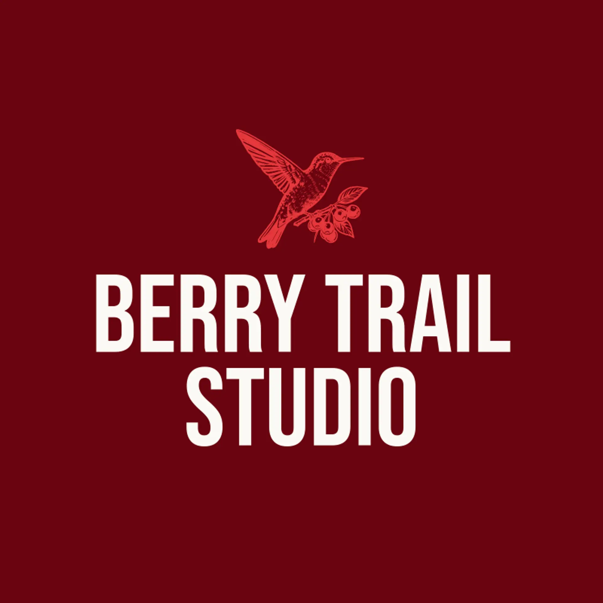 Berry Trail Studio logo for hummingbird