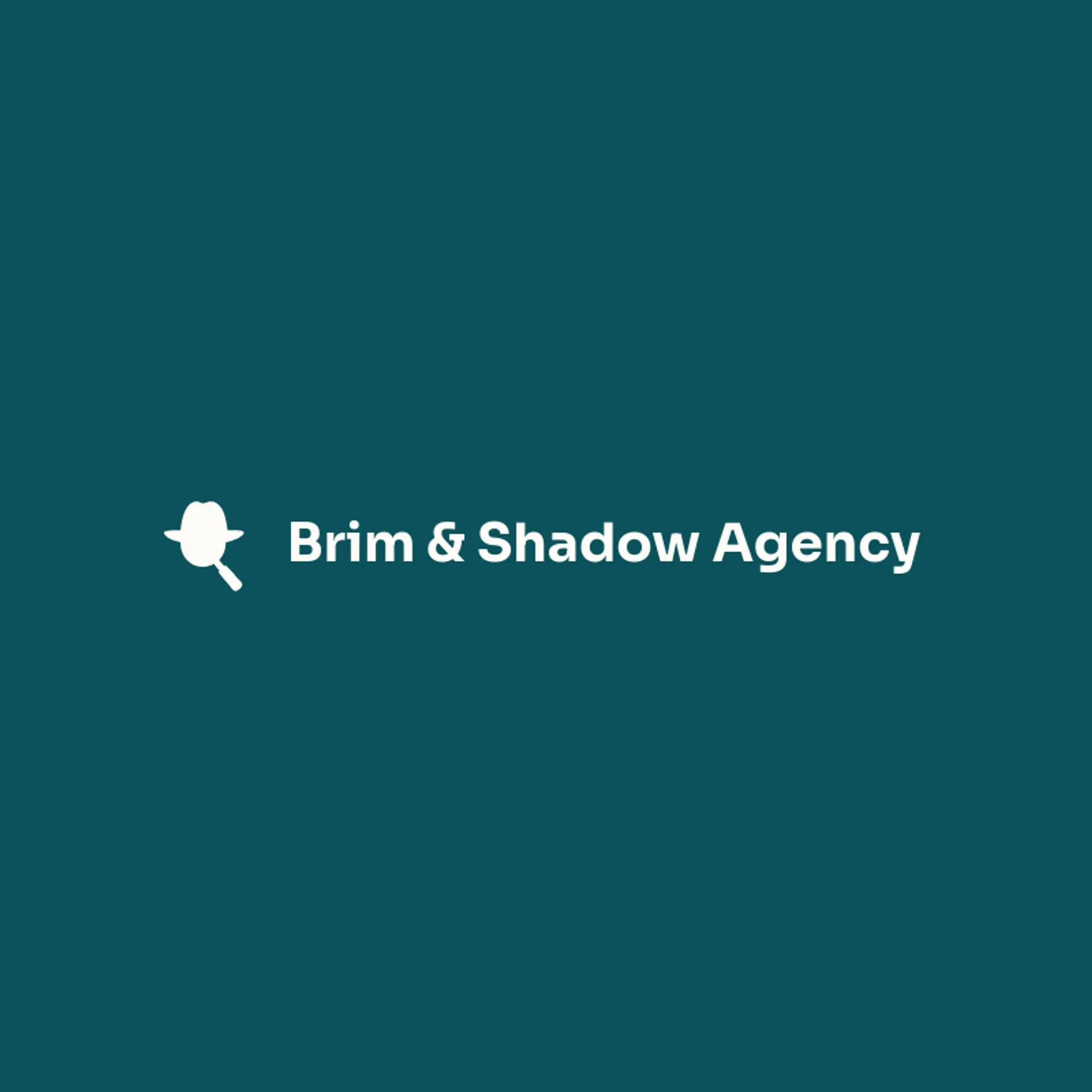 Brim & Shadow Agency logo for detective