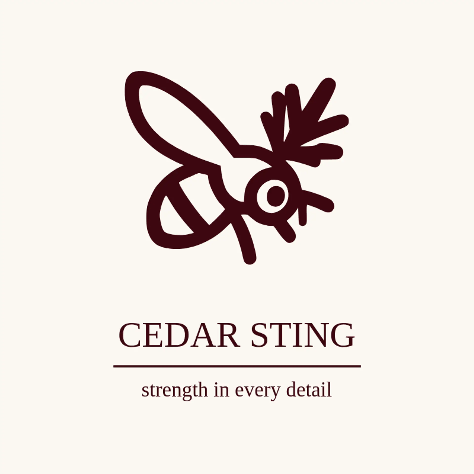 Cedar Sting logo for wasp