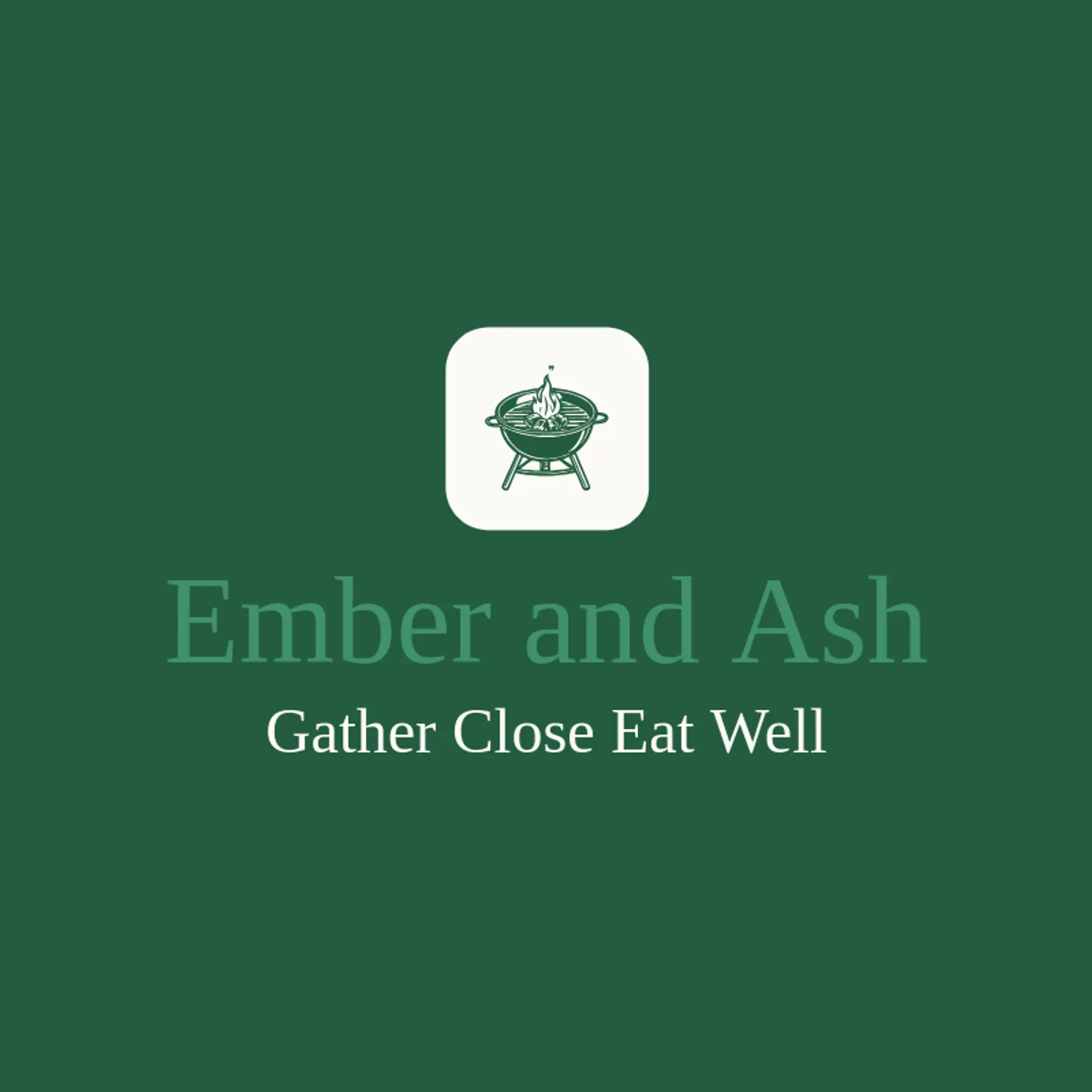 Ember and Ash logo for grill