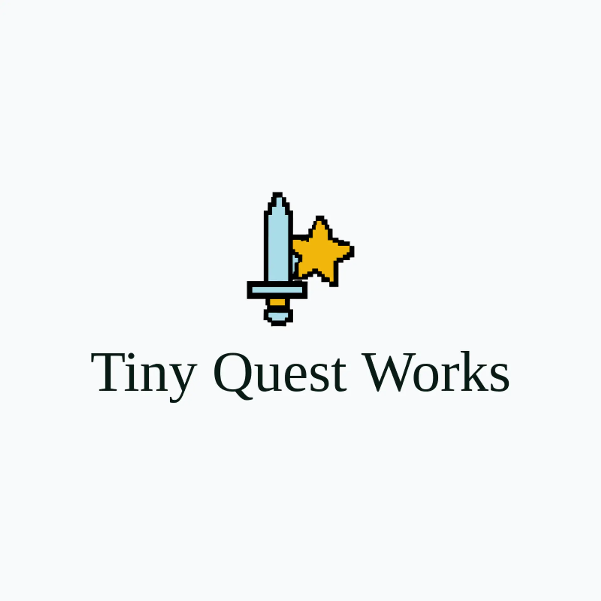 Tiny Quest Works logo for pixelated