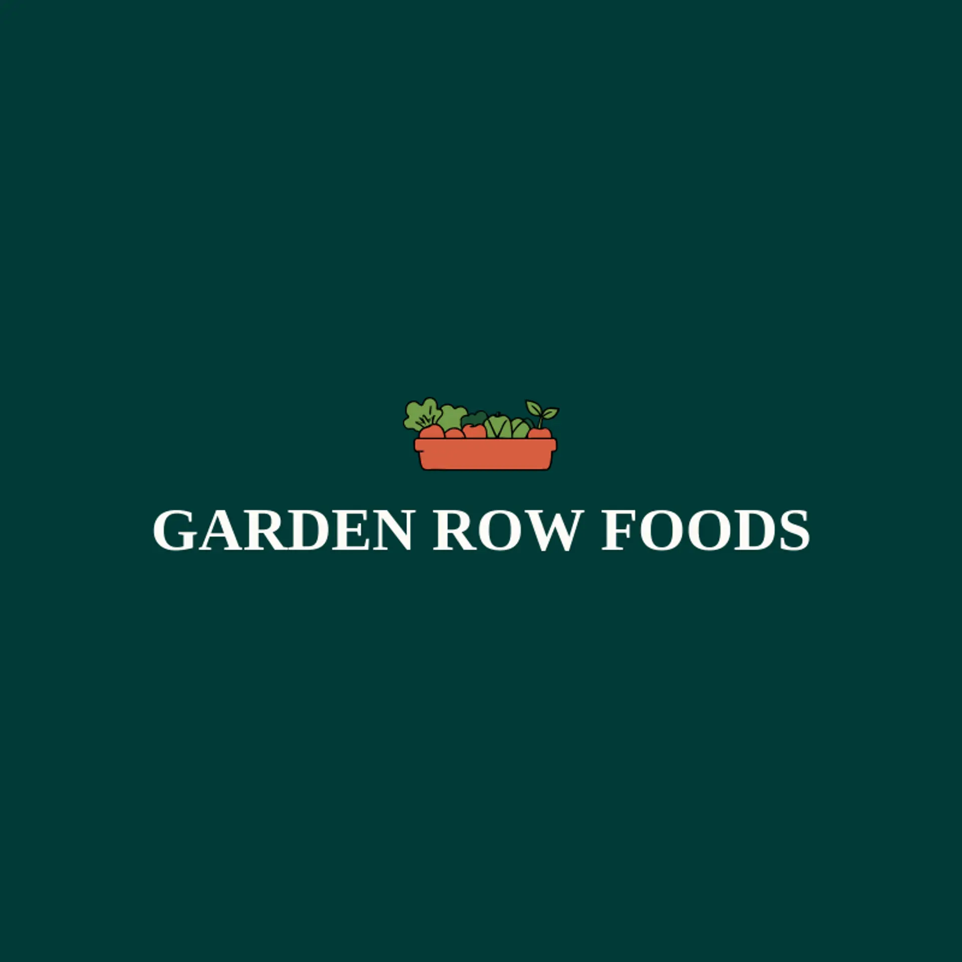 Garden Row Foods logo for grocery store