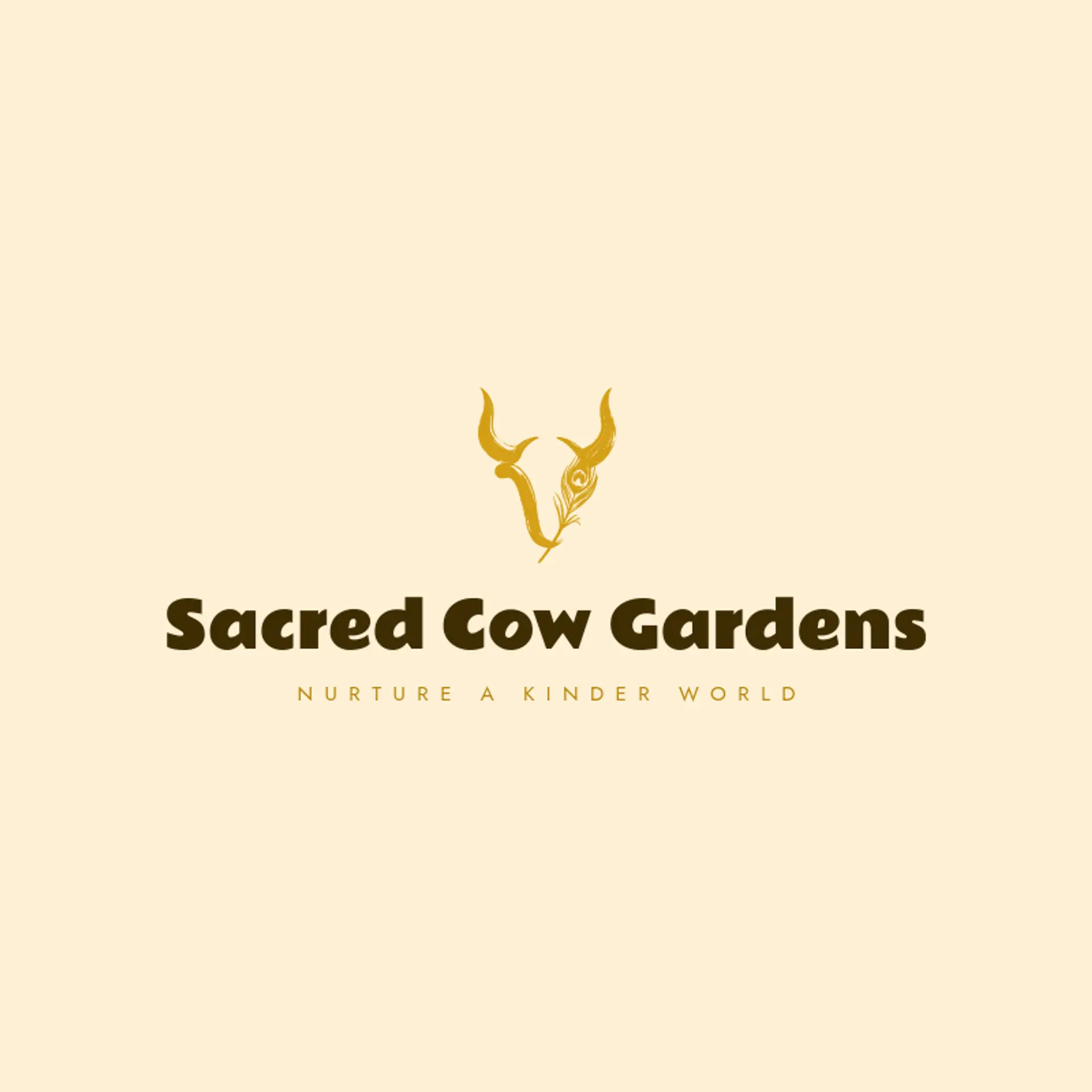 Sacred Cow Gardens logo for krishna
