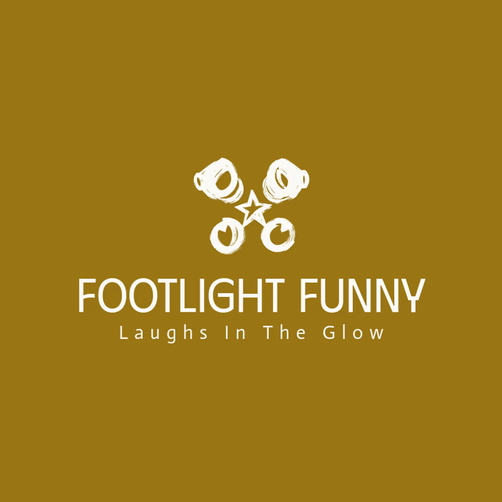 Footlight Funny logo for comedy