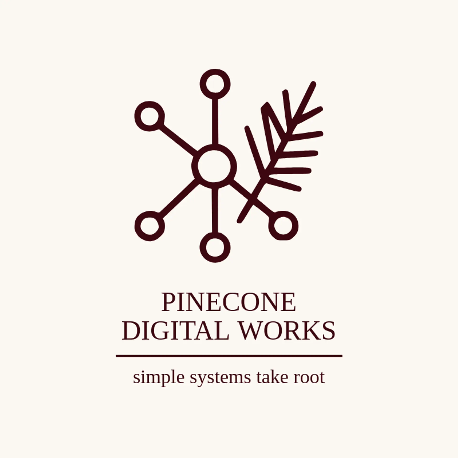 Pinecone Digital Works logo for information technology