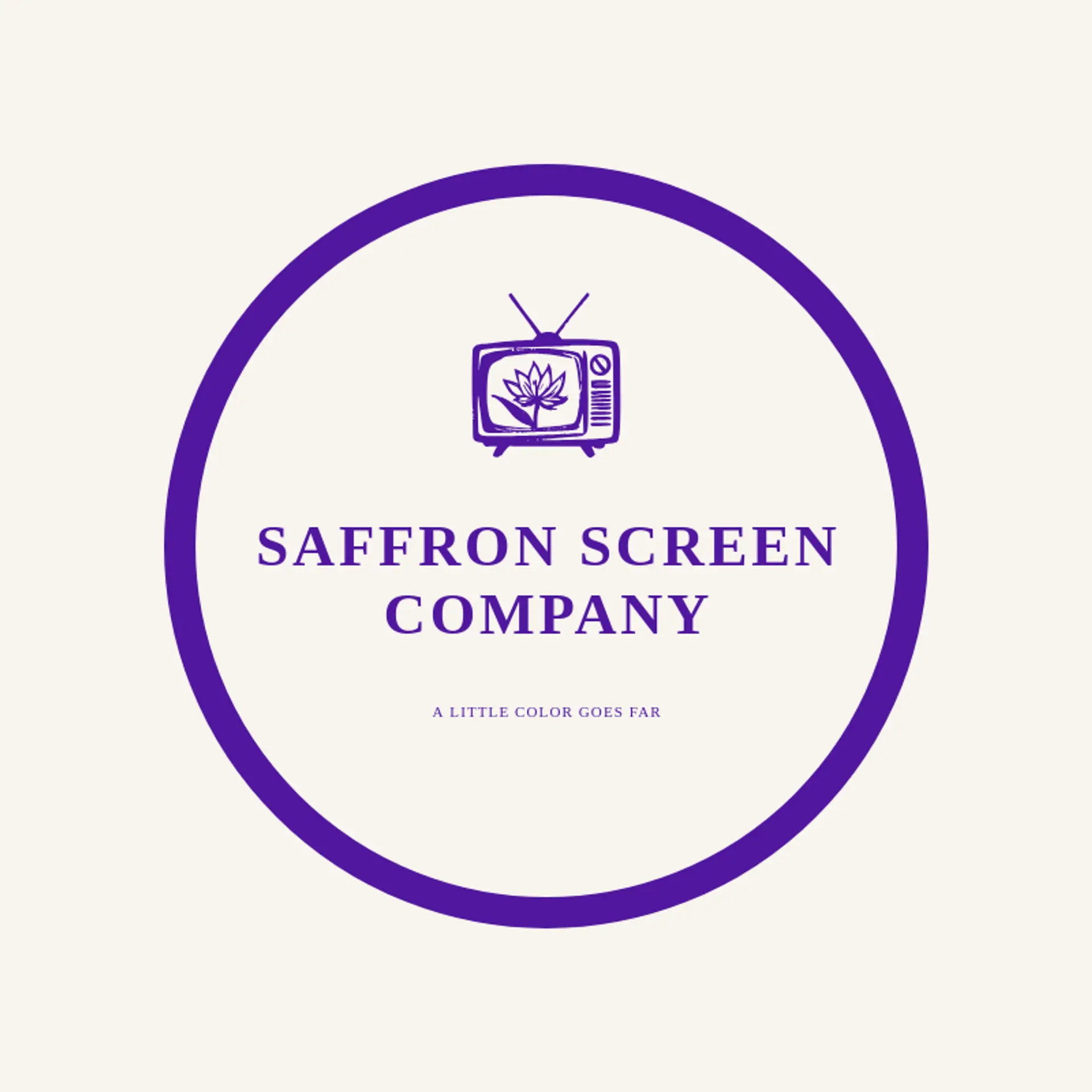 Saffron Screen Company logo for television