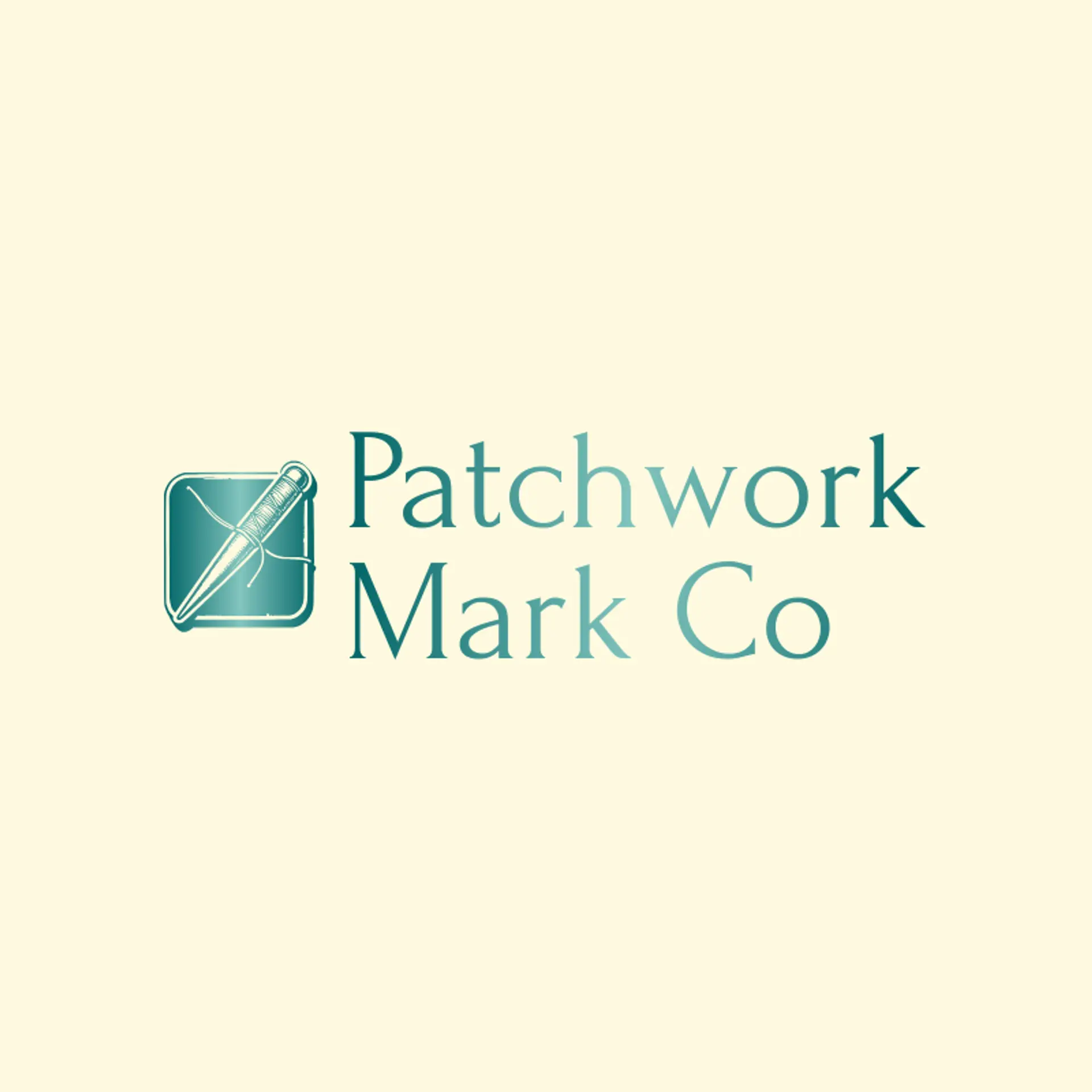 Patchwork Mark Co logo for embroidery