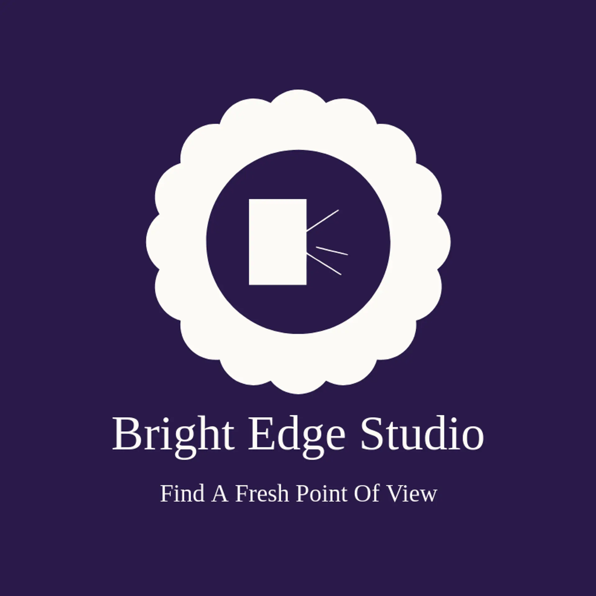 Bright Edge Studio logo for rectangle