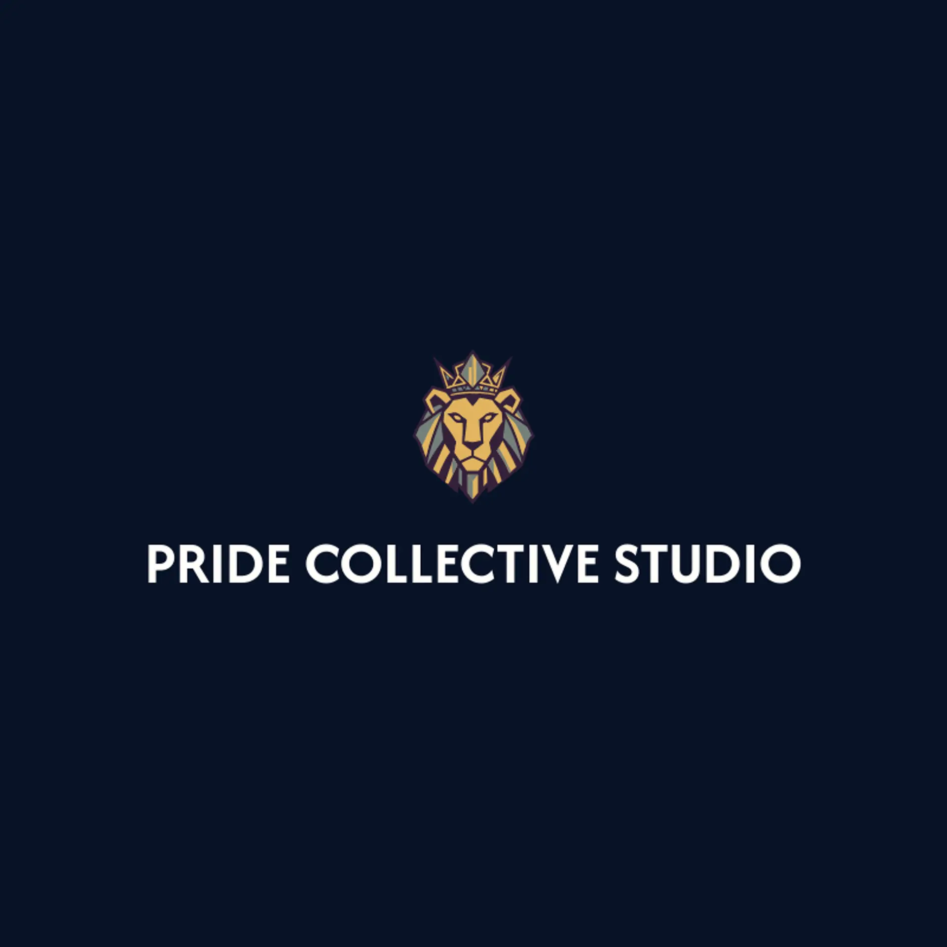 Pride Collective Studio logo for lion