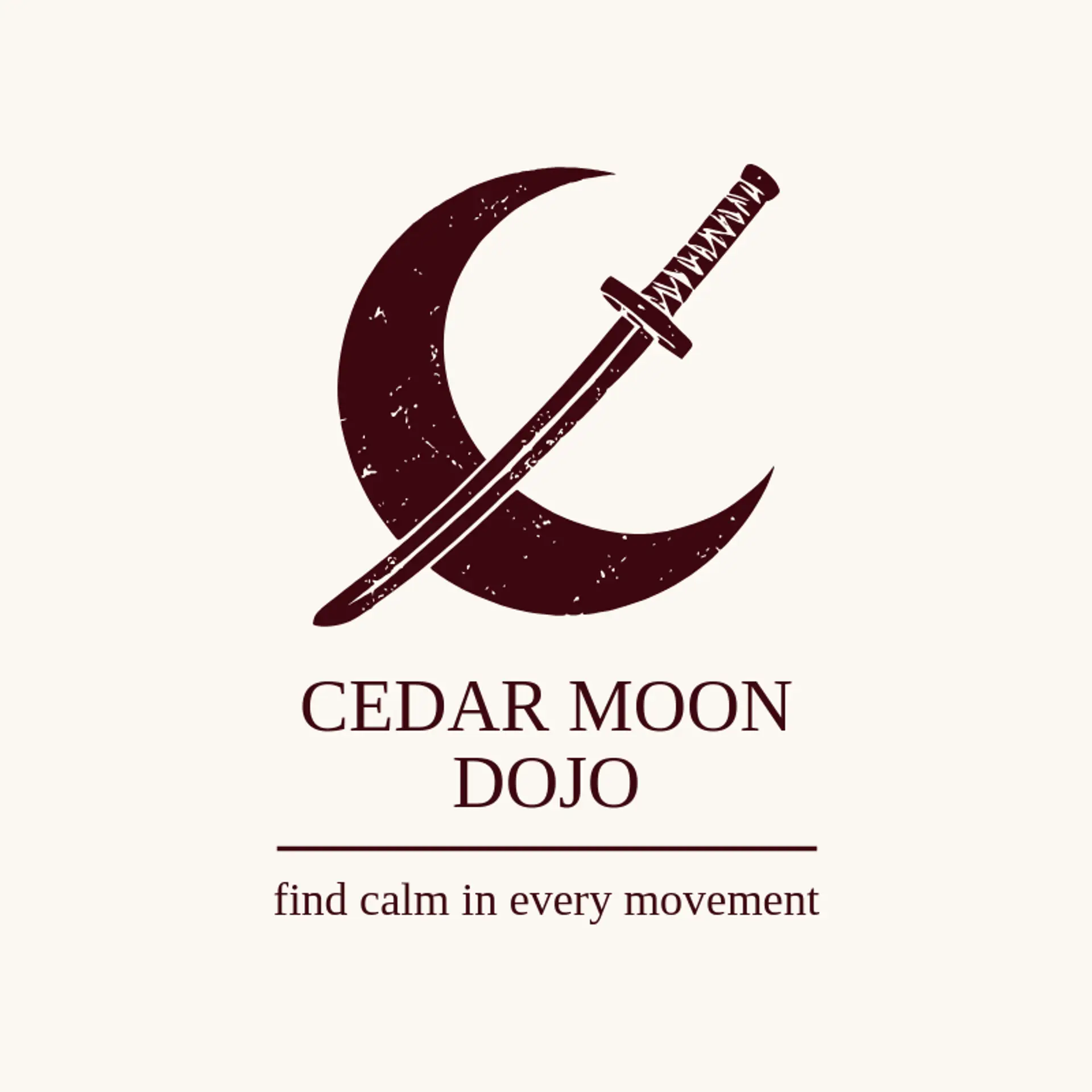 Cedar Moon Dojo logo for katana