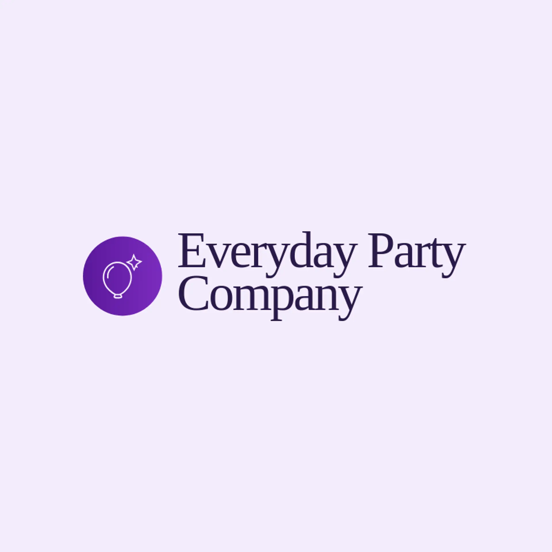 Everyday Party Company logo for balloon