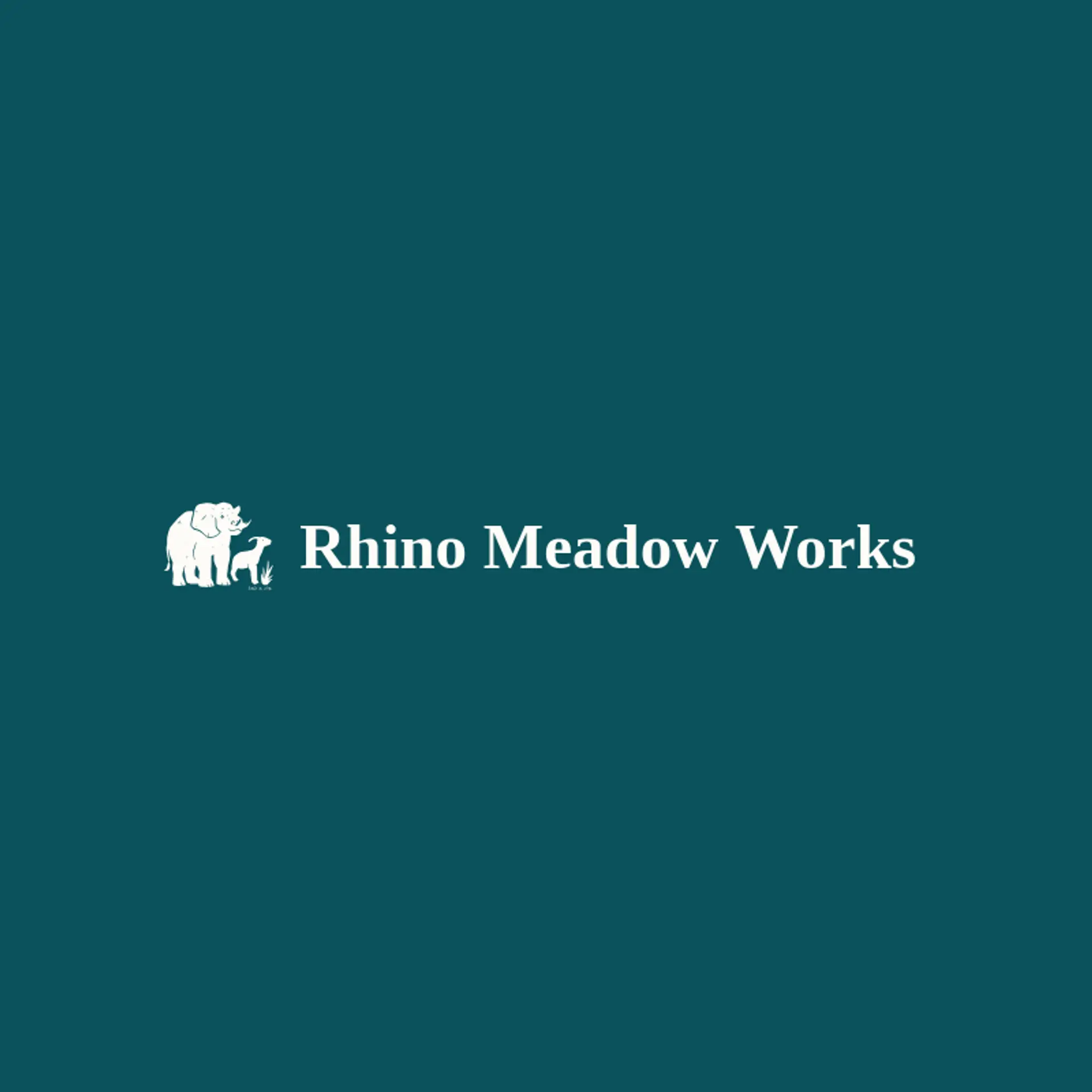 Rhino Meadow Works logo for rhino