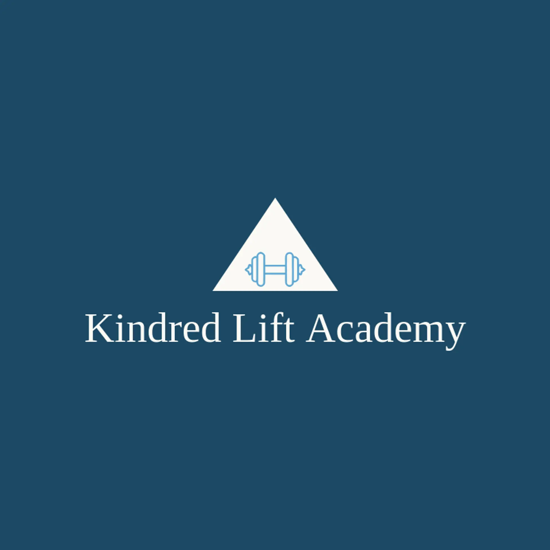 Kindred Lift Academy logo for dumbbell
