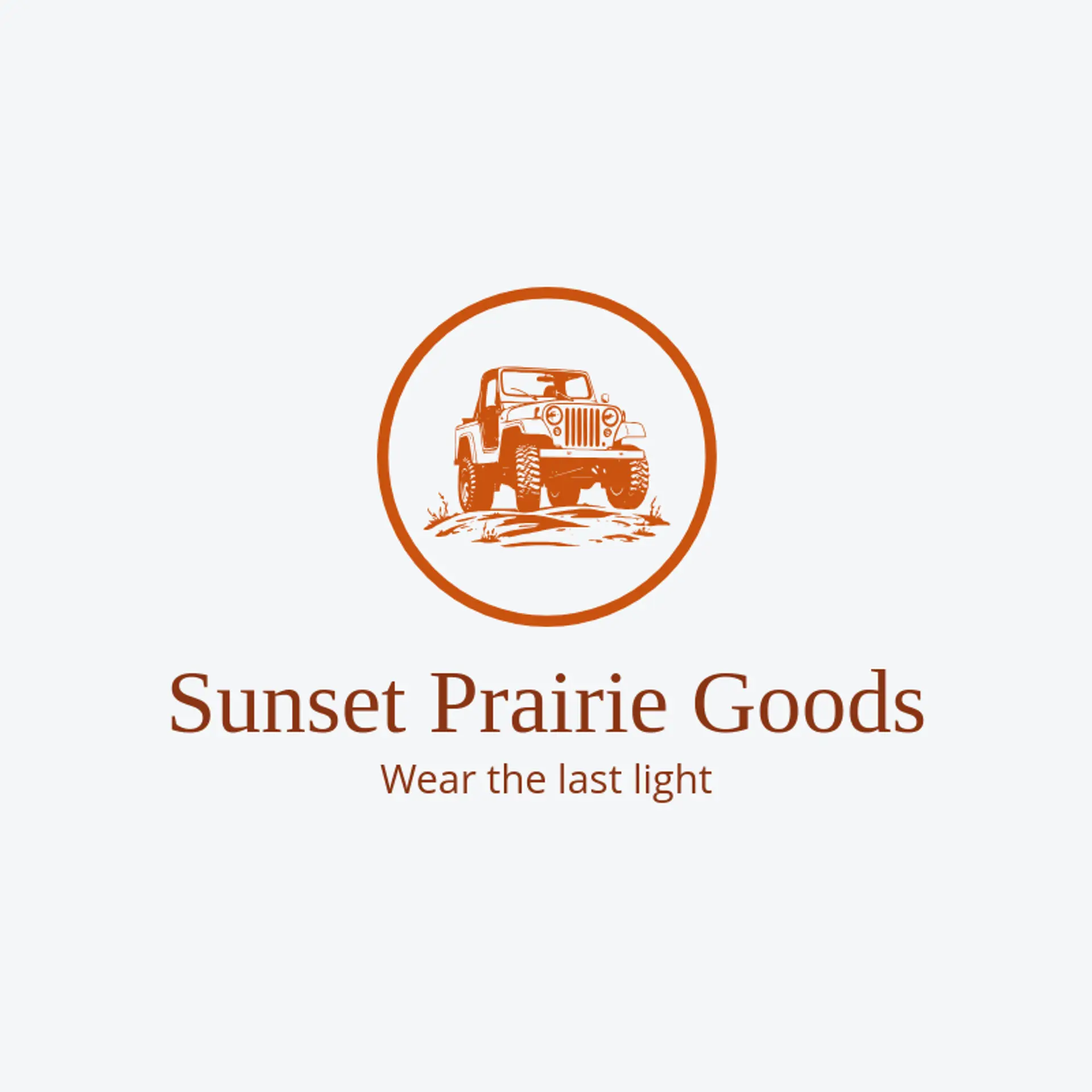 Sunset Prairie Goods logo for wrangler