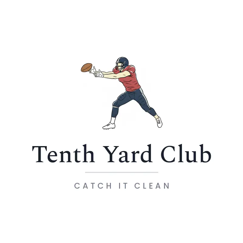 Touchdown catch football team logo for Tenth Yard Club