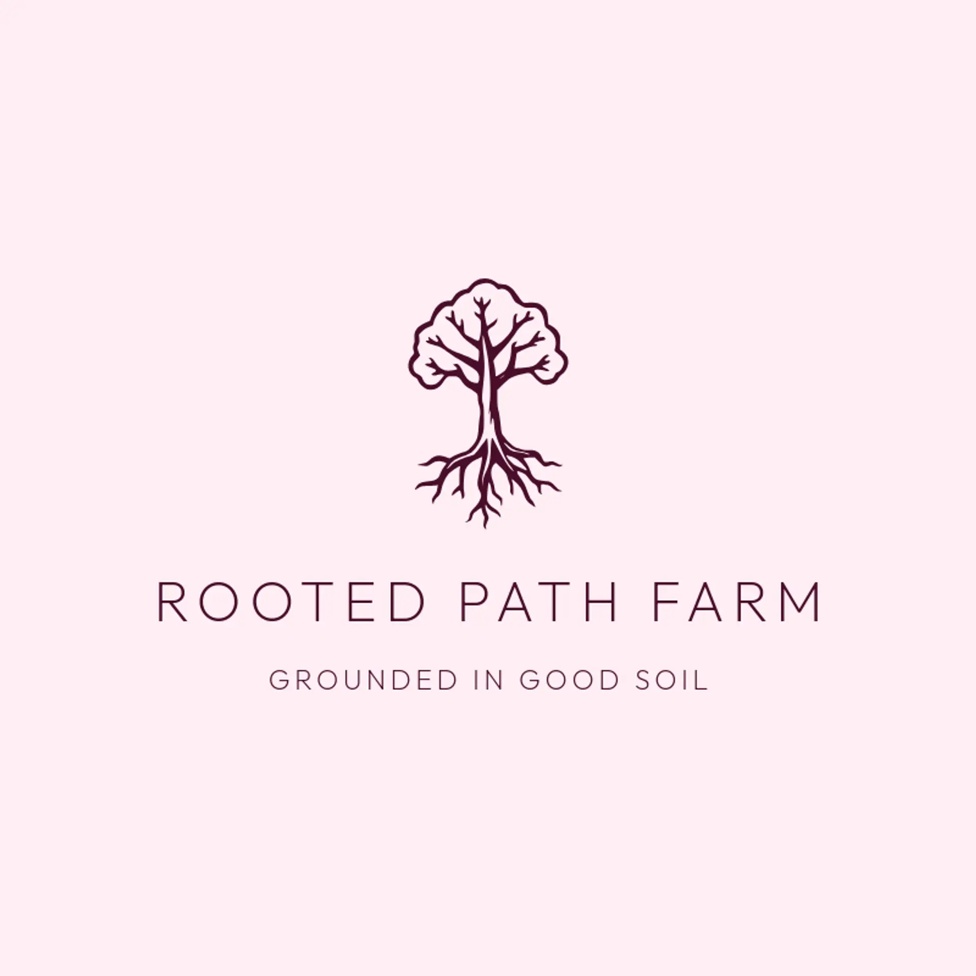 Rooted Path Farm logo for roots