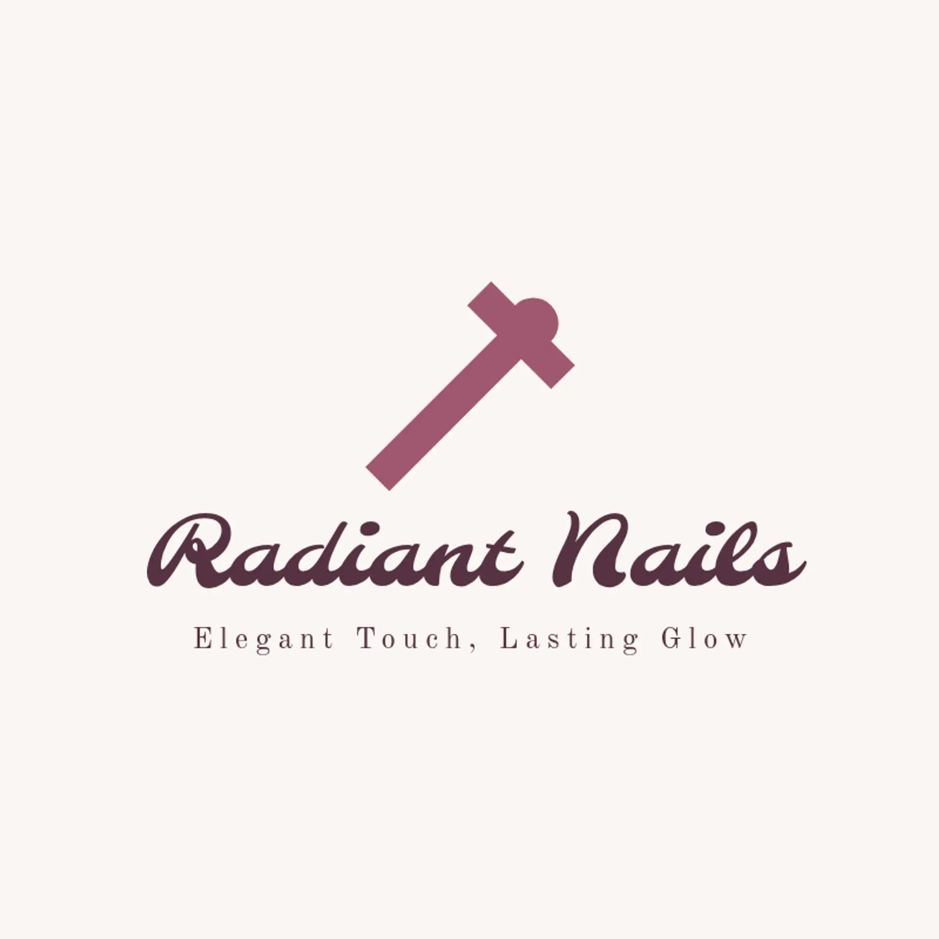 Radiant Nails logo for nail spa