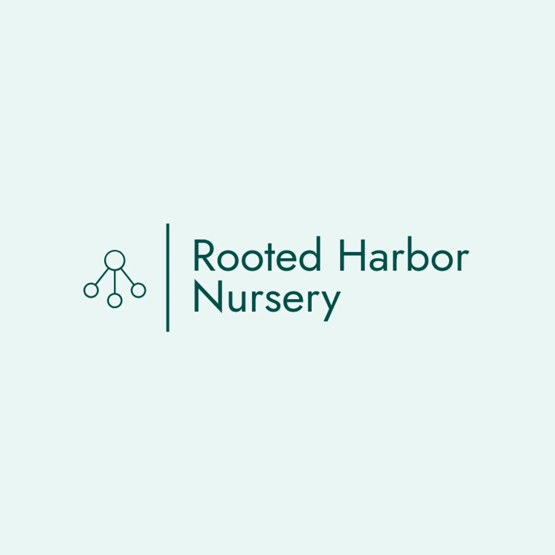 Rooted Harbor Nursery logo for roots