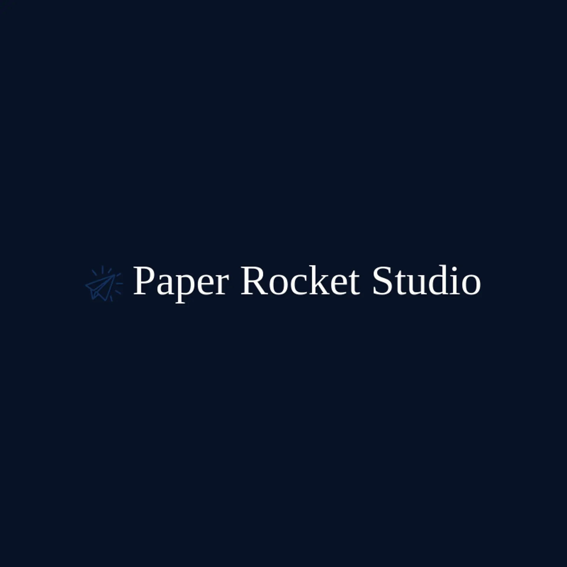 Paper Rocket Studio logo for comic