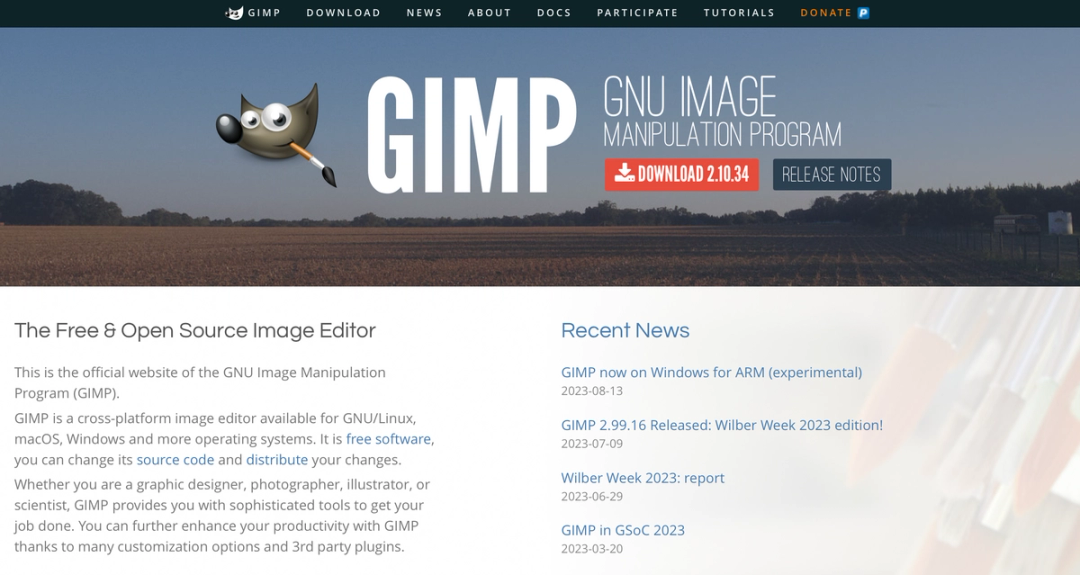 GIMP editor