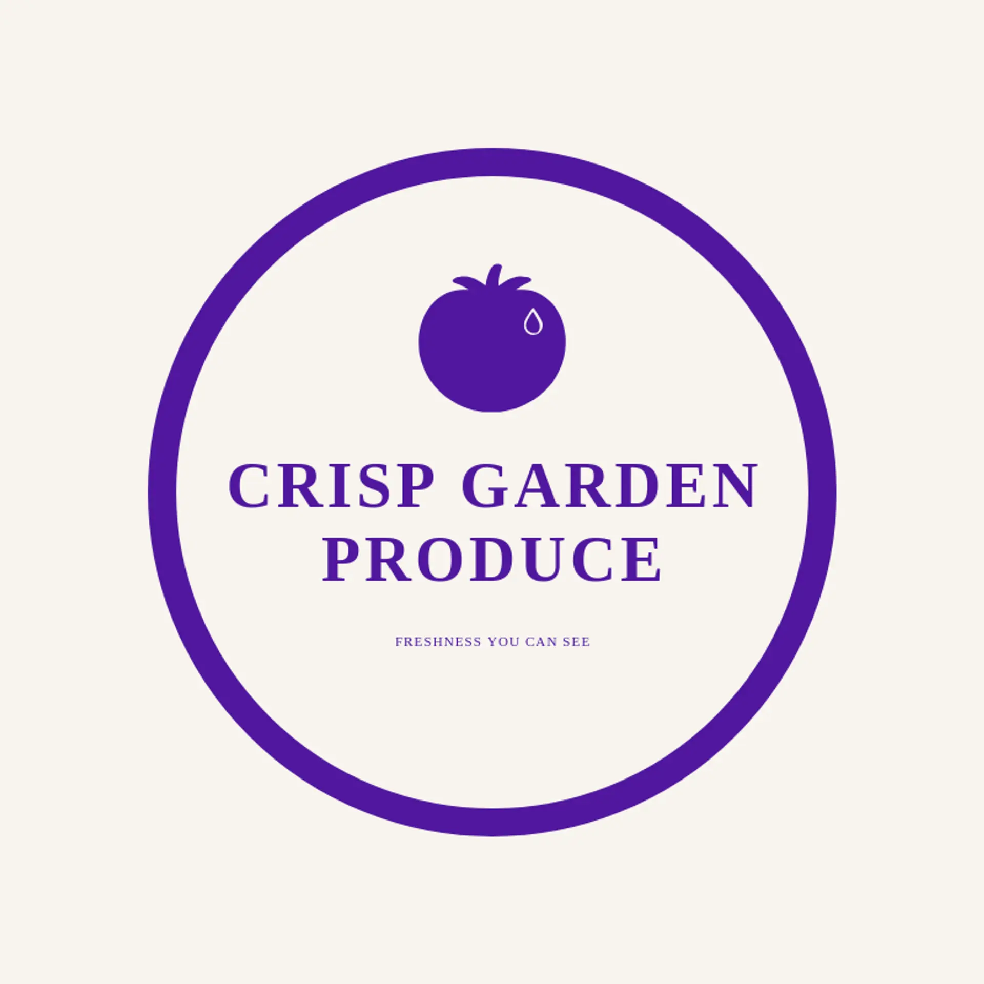 Crisp Garden Produce logo for tomato