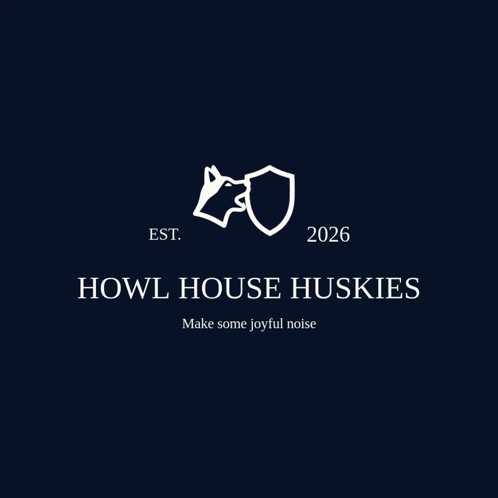 Howl House Huskies logo for husky