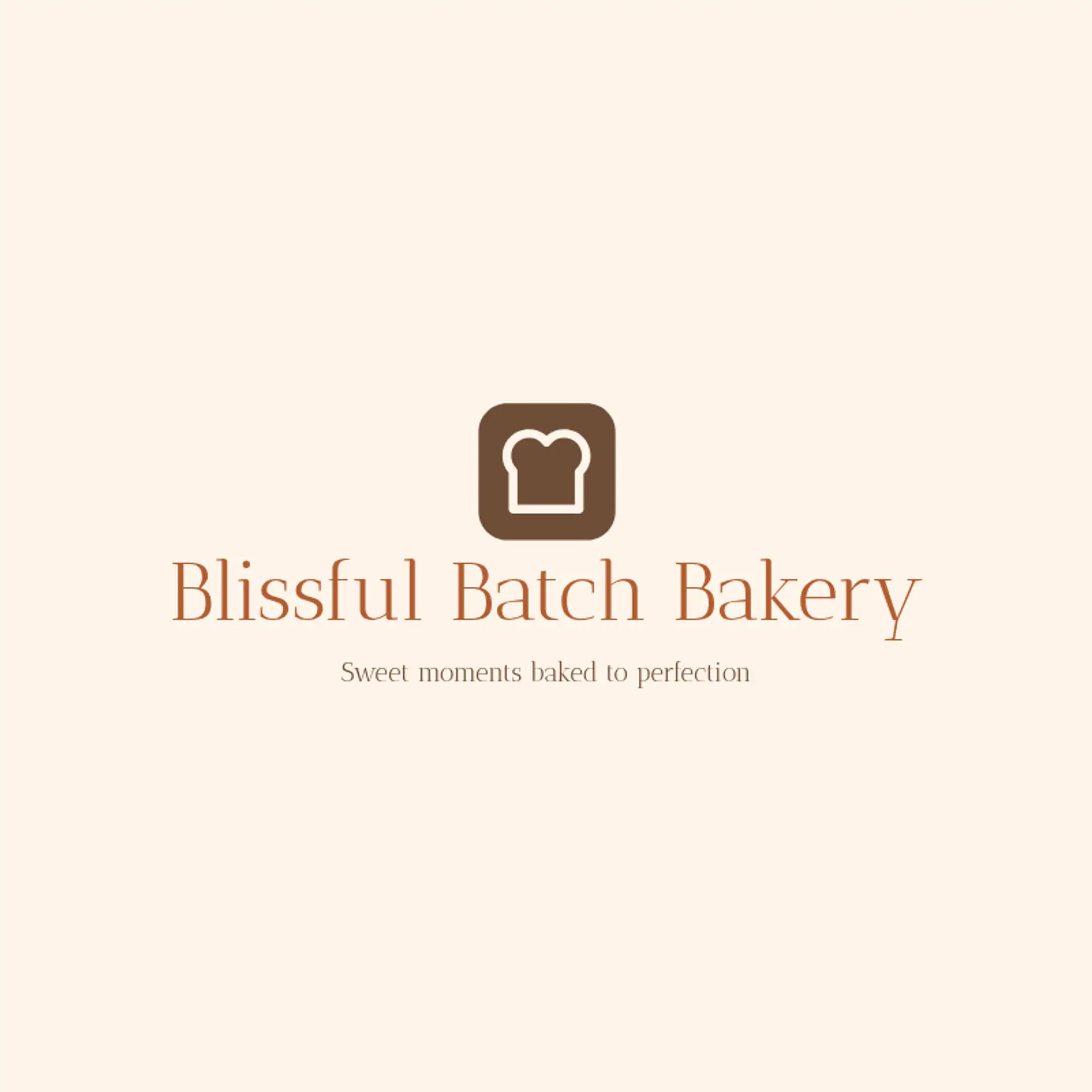 Blissful Batch Bakery logo for creative bakery