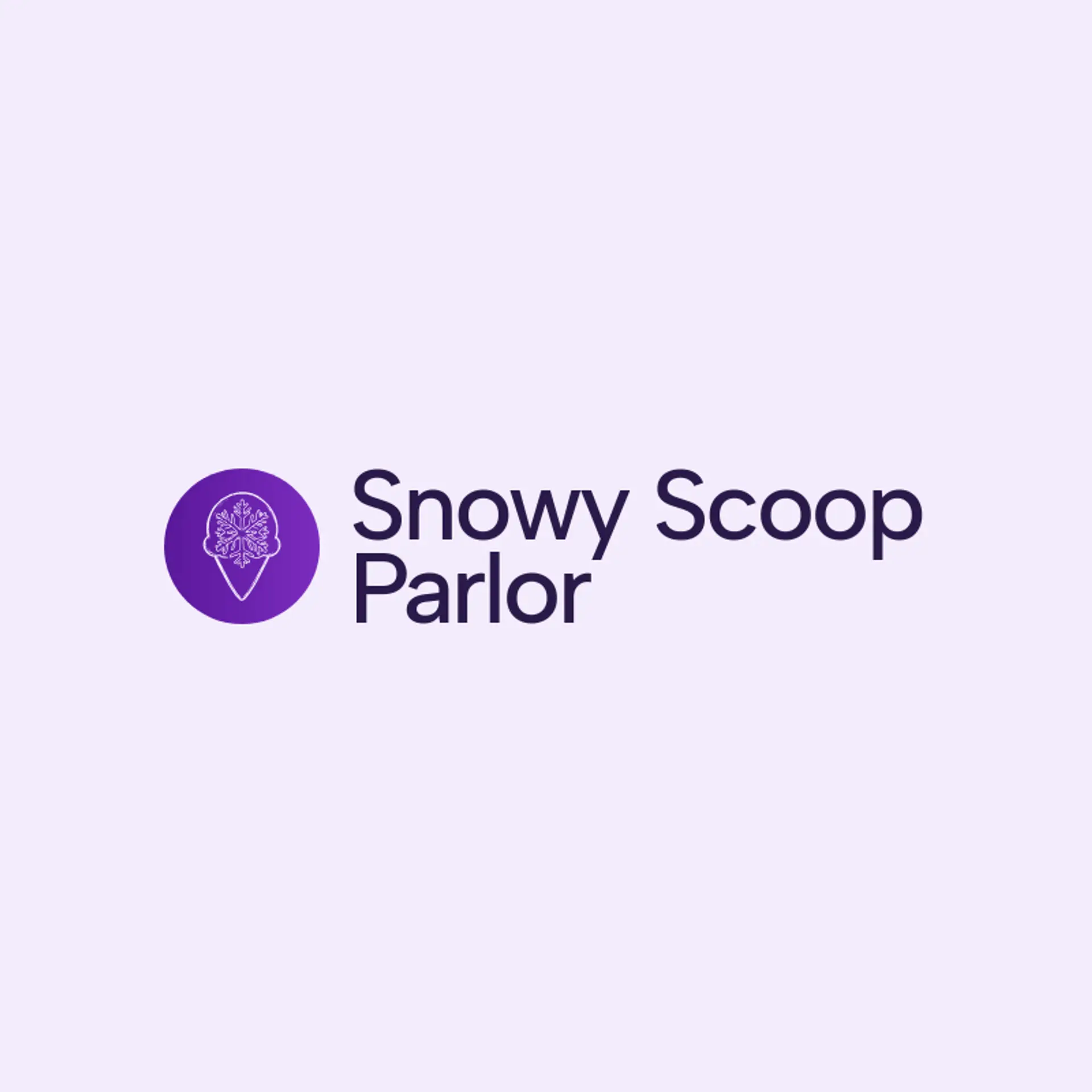 Snowy Scoop Parlor logo for frost