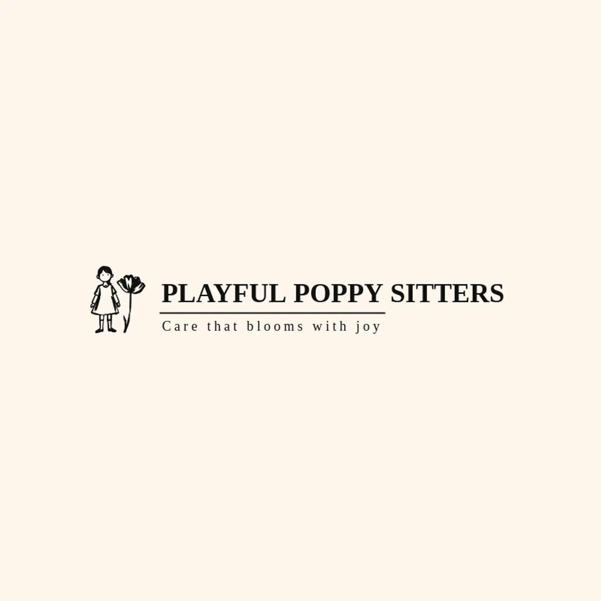 Playful Poppy Sitters logo for babysitter