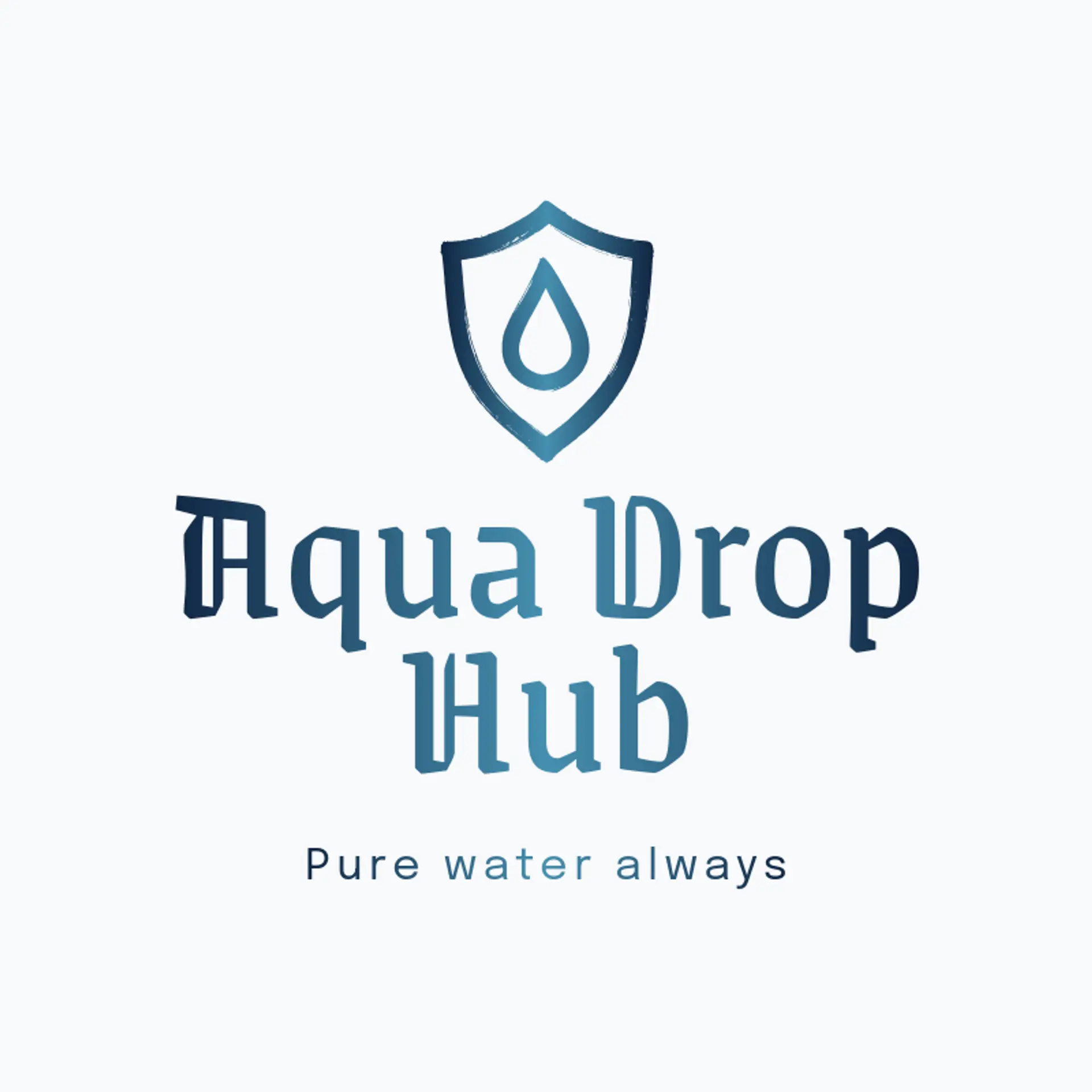 Aqua Drop Hub logo for water refilling station