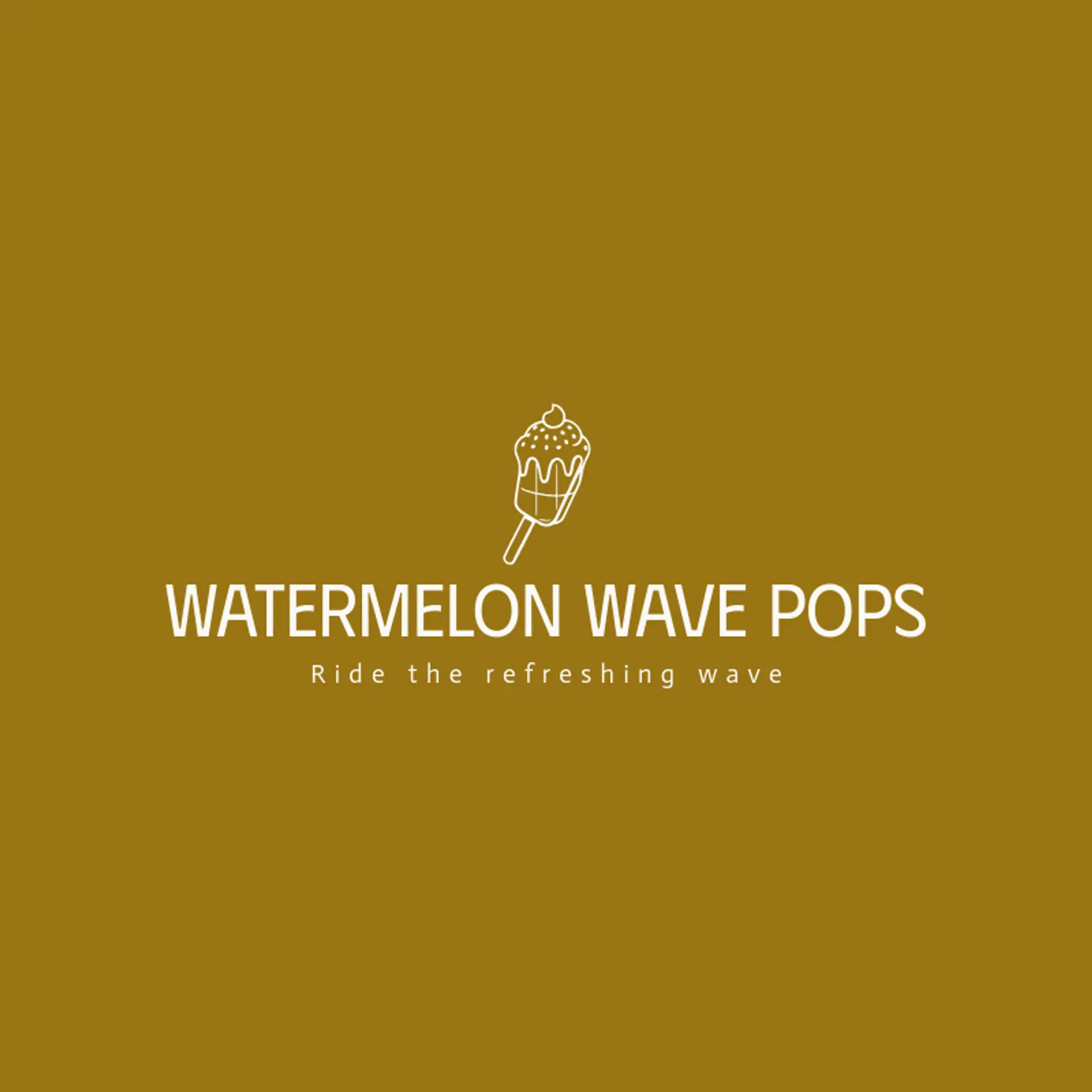 Watermelon Wave Pops logo for popsicle