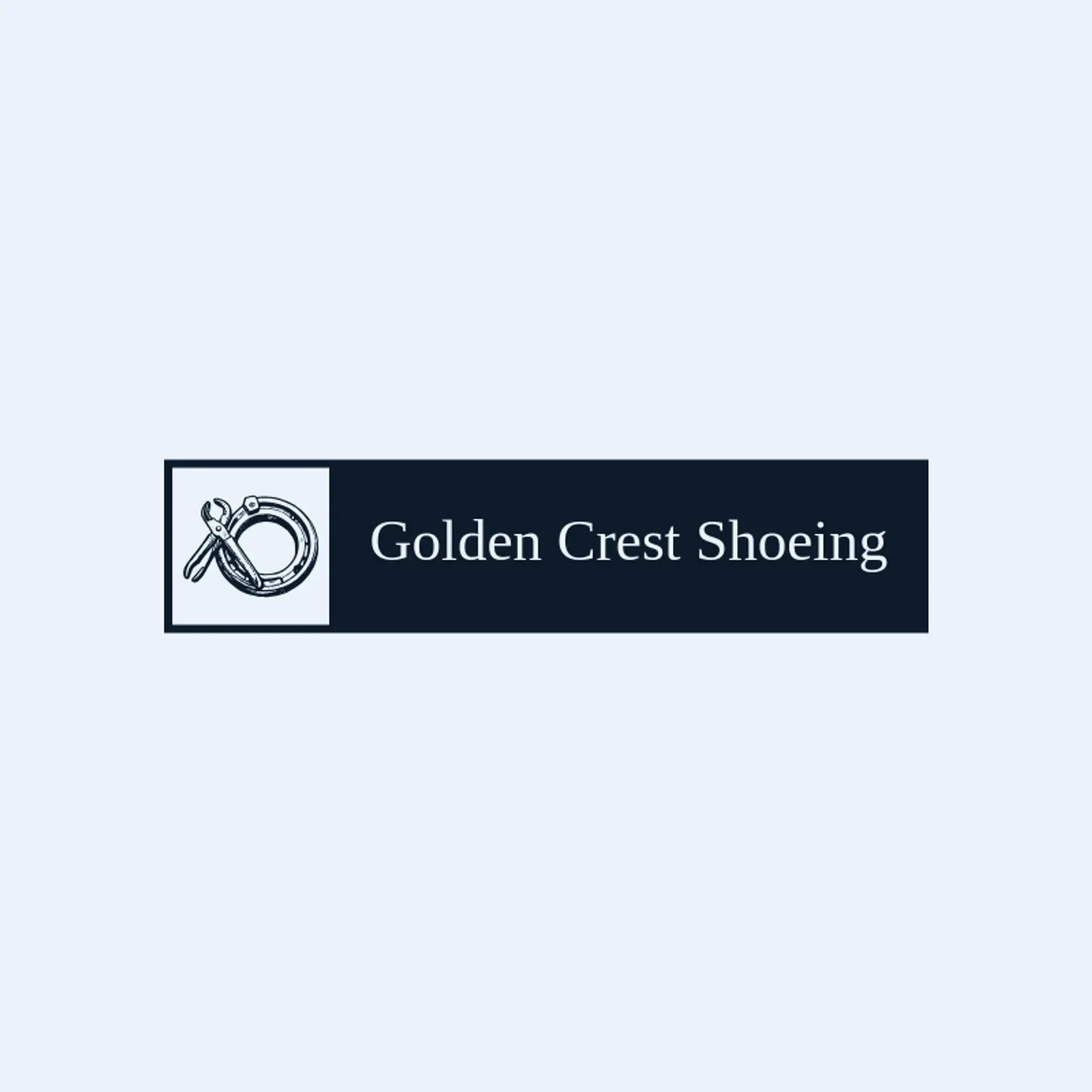 Golden Crest Shoeing logo for farrier
